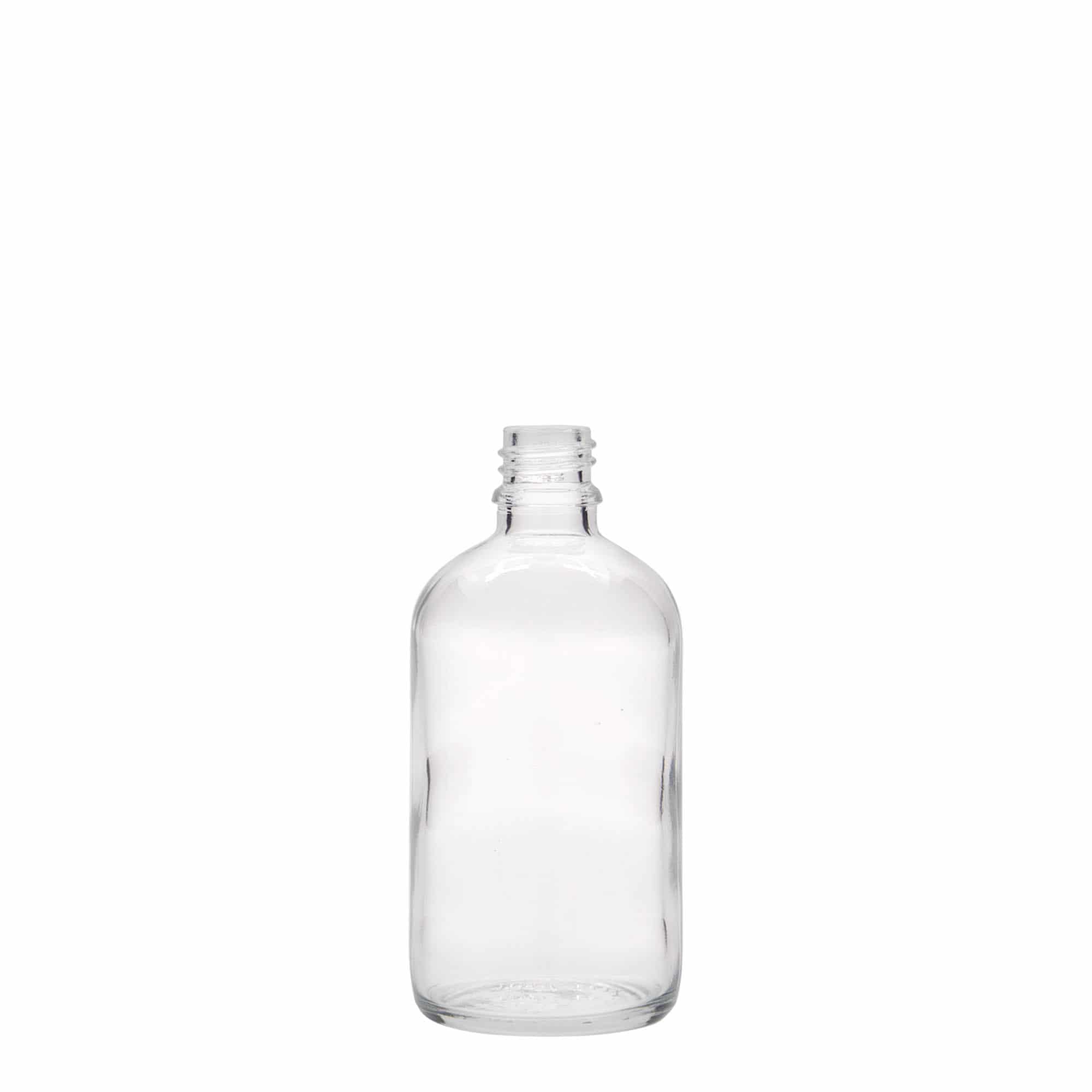100 ml medicinflaske, glas, åbning: DIN 18