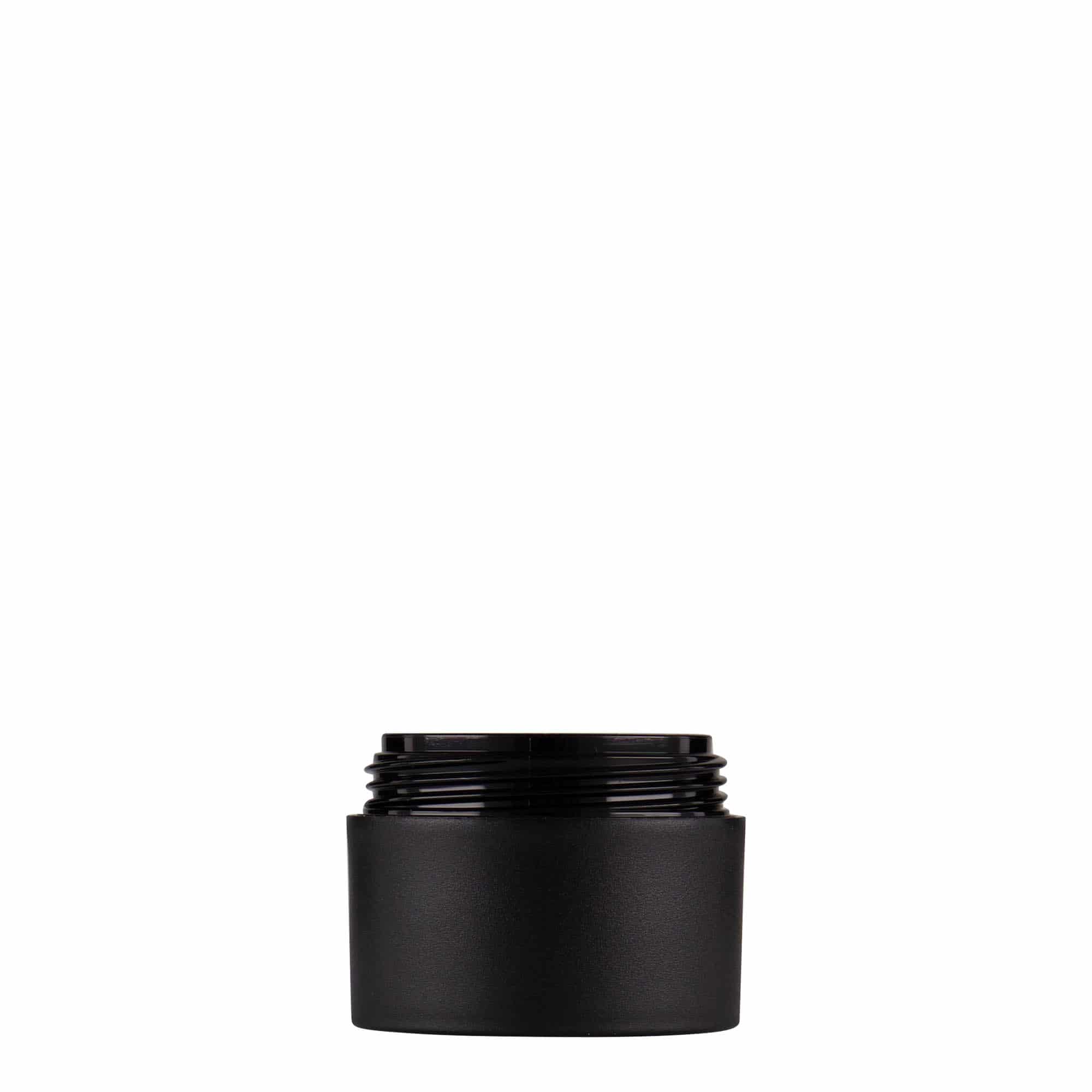 15 ml plastdåse 'Antonella', PP, sort, åbning: Skruelåg 15 ml plastdåse 'Antonella', PP, sort, åbning: Skruelåg