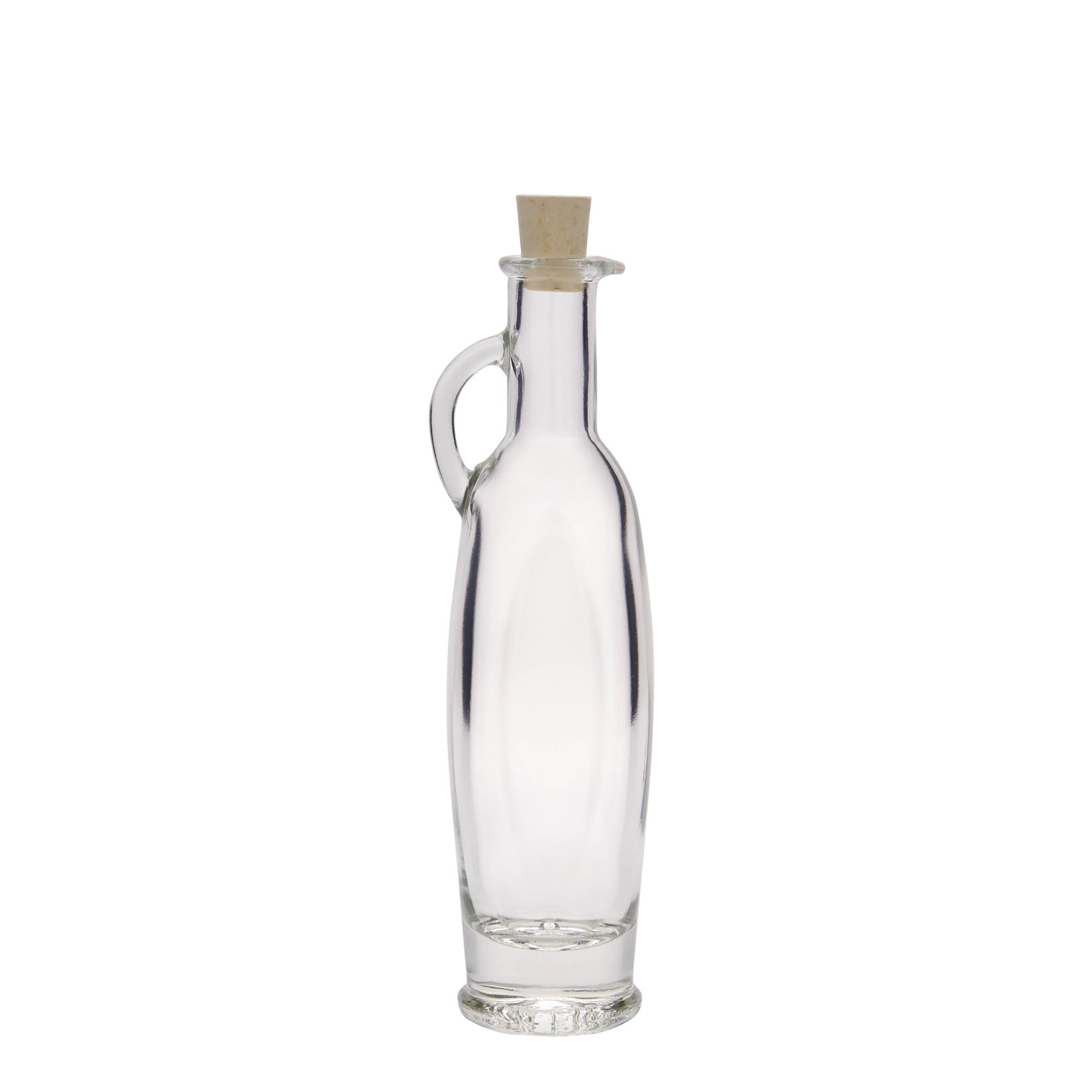 100 ml glasflaske 'Eleganta', oval, åbning: kork