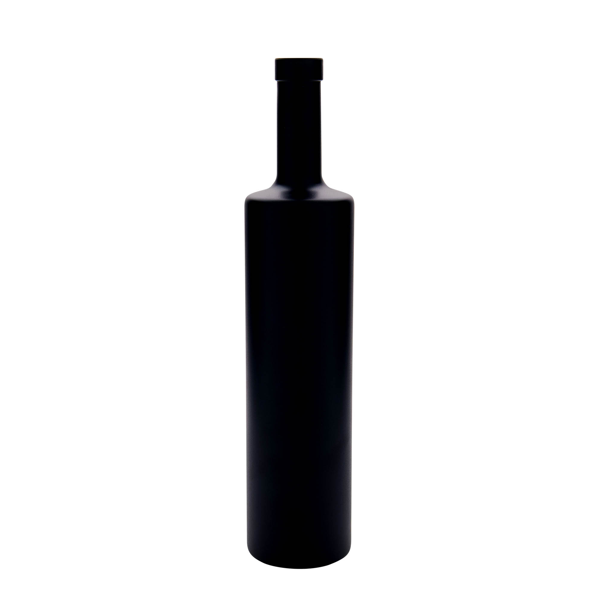 700 ml glasflaske 'Centurio', sort, åbning: kork