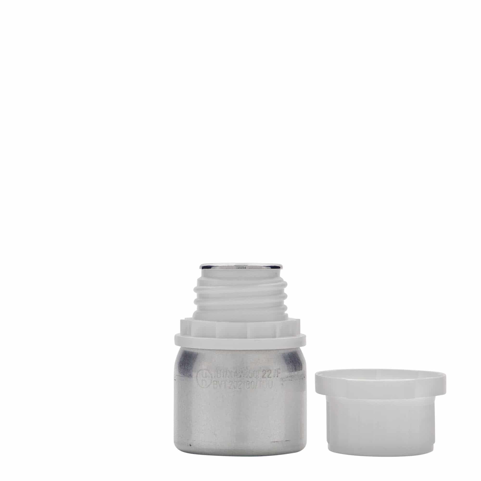 50 ml aluminiumflaske, metal, sølv, åbning: DIN 32 50 ml aluminiumflaske, metal, sølv, åbning: DIN 32