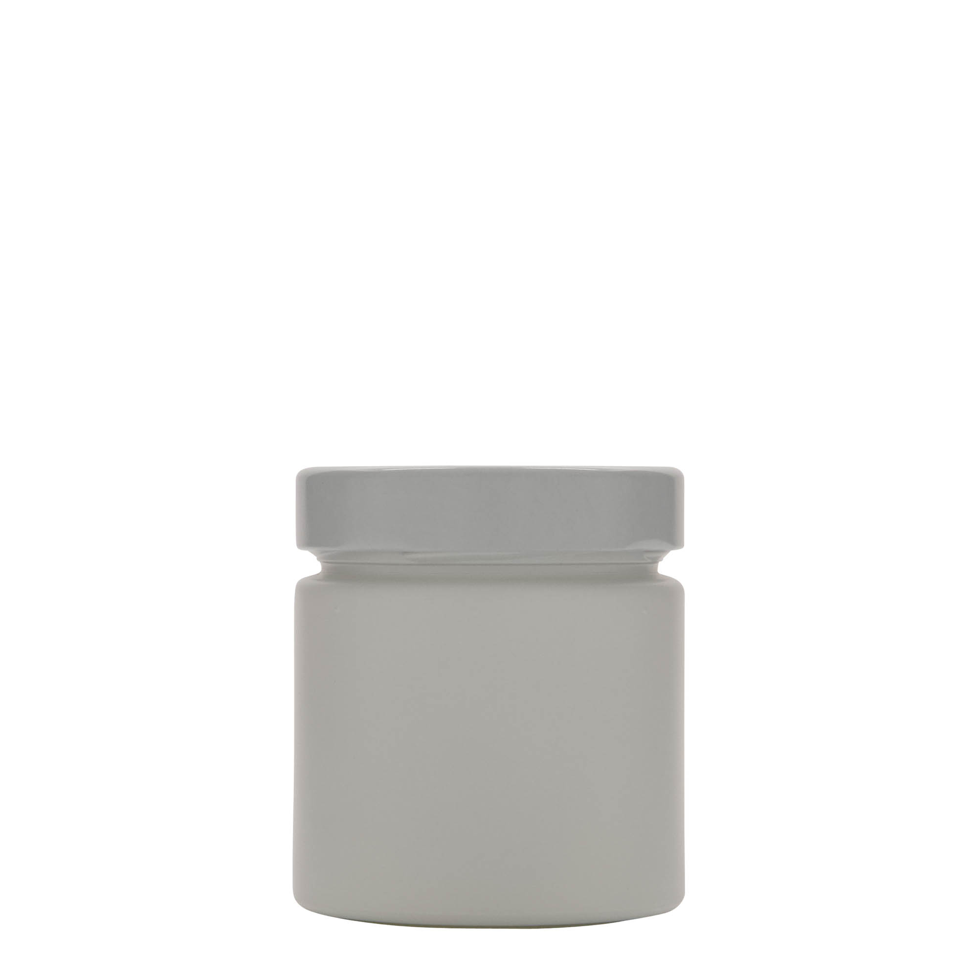212 ml rundt glas 'Aurora', hvid, åbning: Deep-Twist-Off (DTO 66)