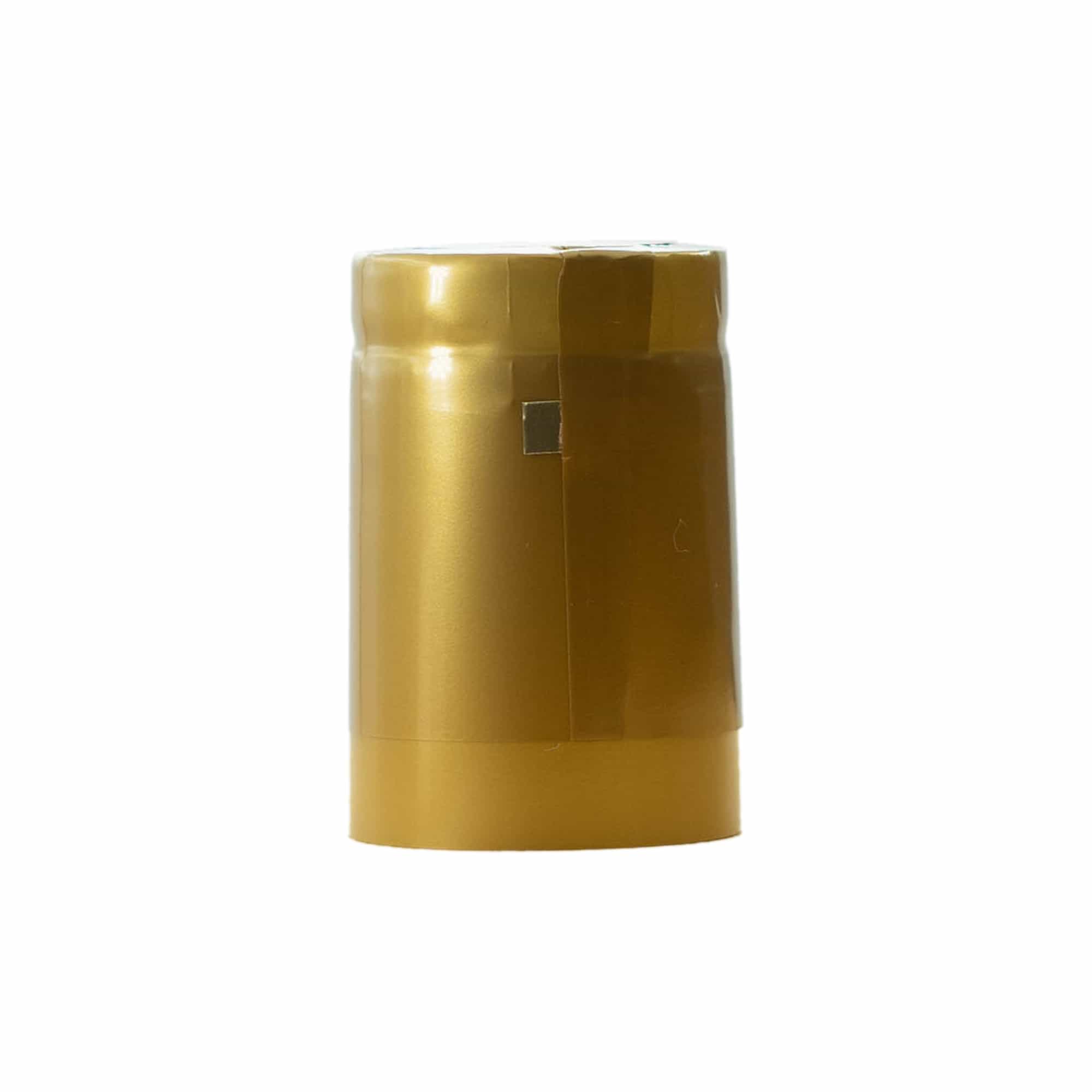 Krympekapsel 32x41, PVC-plast, guld Krympekapsel 32x41, PVC-plast, guld