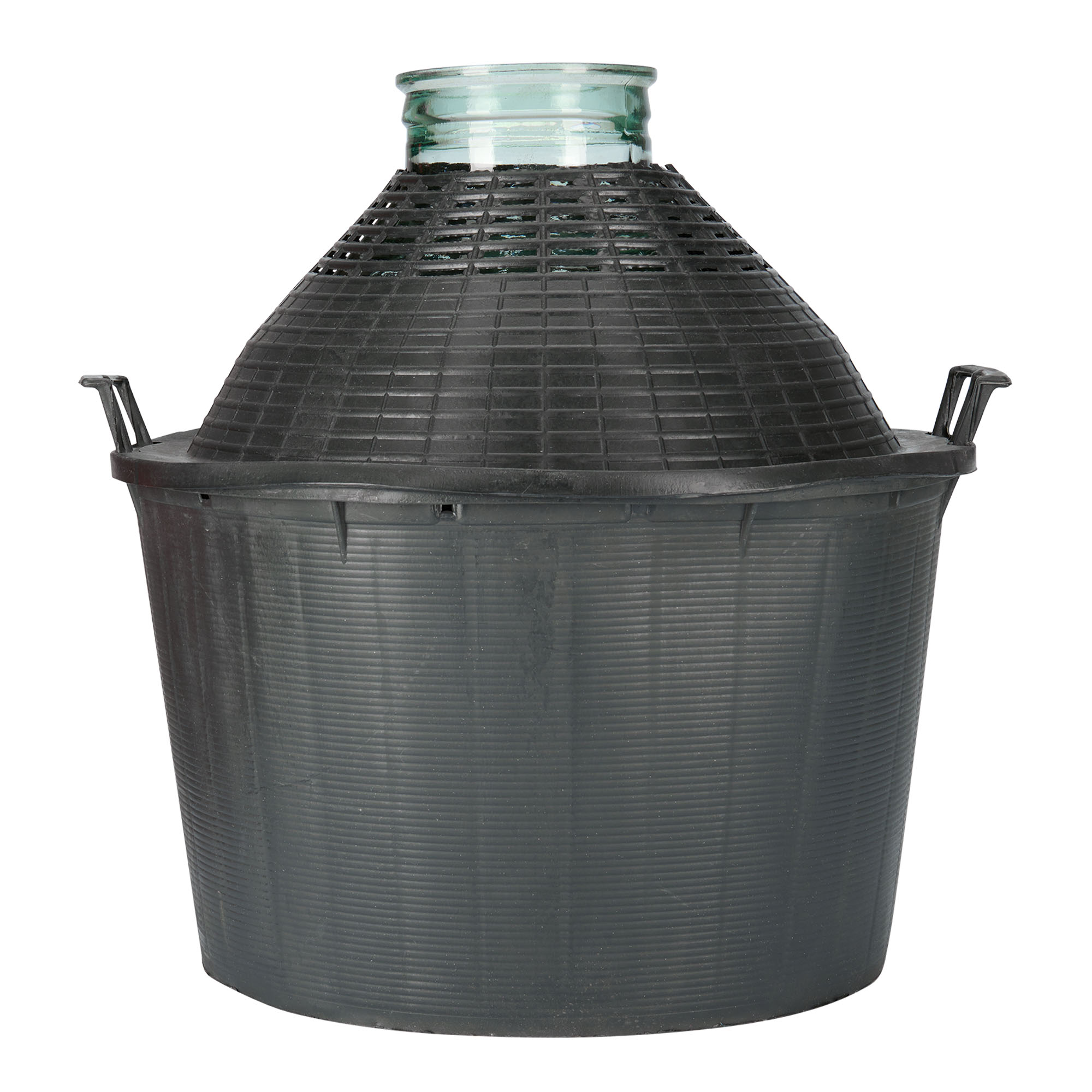 34 l ballonflaske med bred hals, glas, åbning: påsætning af låg 34 l ballonflaske med bred hals, glas, åbning: påsætning af låg