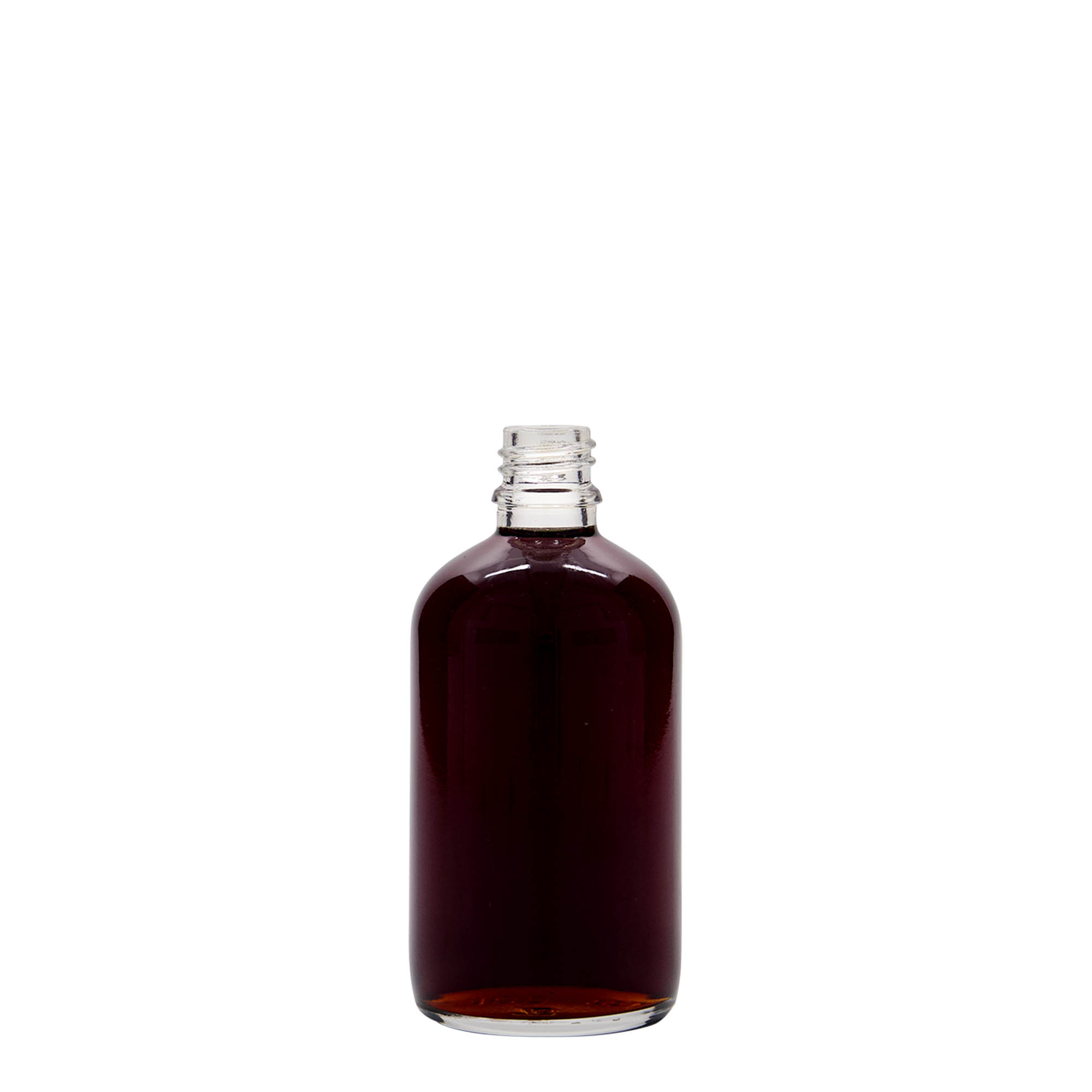 100 ml medicinflaske, glas, åbning: DIN 18