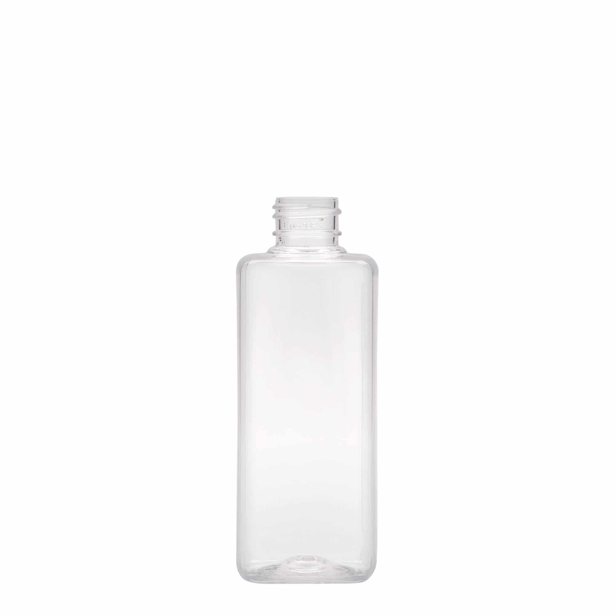 200 ml PET-flaske 'Karl', kvadratisk, plast, åbning: GPI 24/410