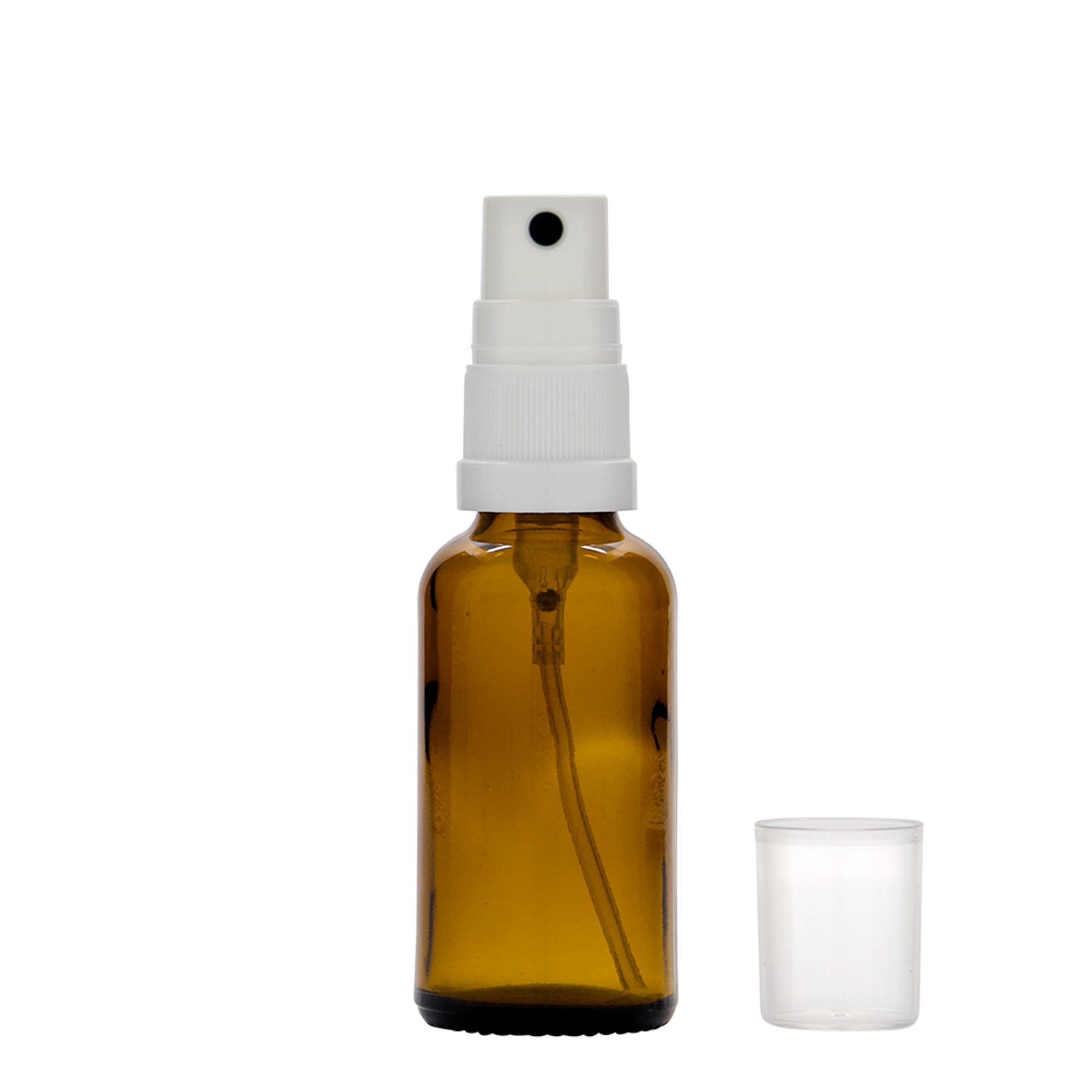 30 ml sprayflaske medicin, glas, brun, åbning: DIN 18 30 ml sprayflaske medicin, glas, brun, åbning: DIN 18