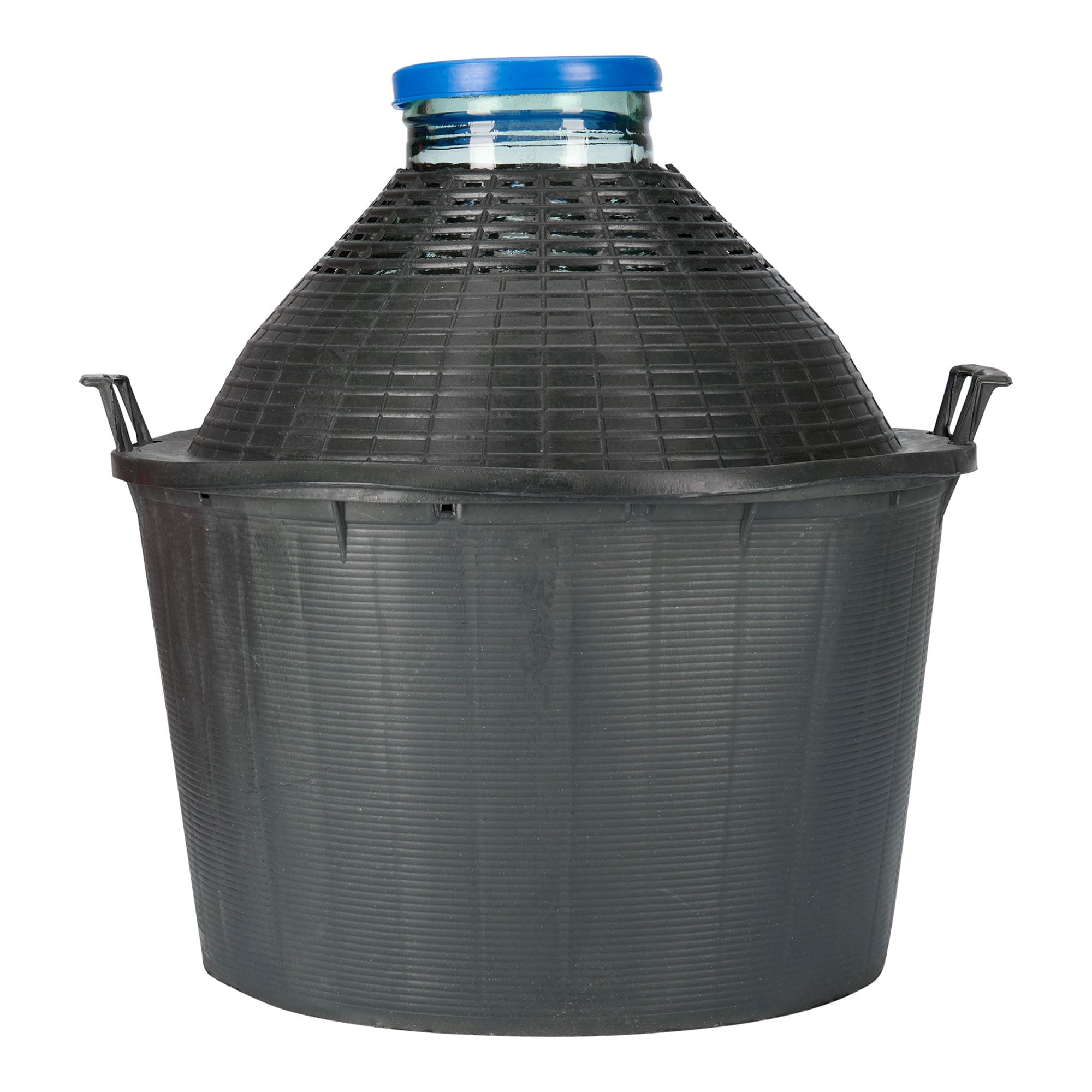 34 l ballonflaske med bred hals, glas, åbning: påsætning af låg 34 l ballonflaske med bred hals, glas, åbning: påsætning af låg