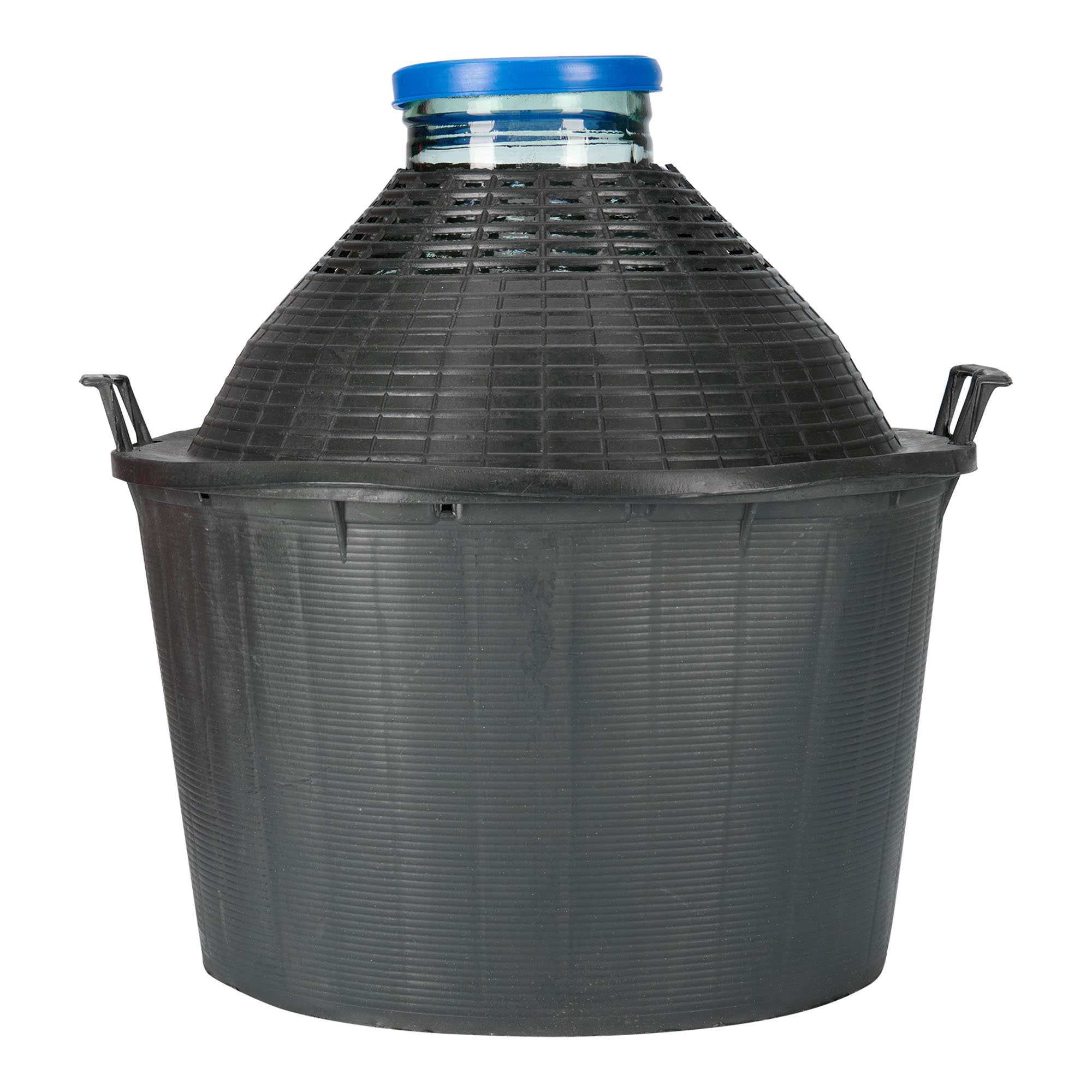 34 l ballonflaske med bred hals, glas, åbning: påsætning af låg 34 l ballonflaske med bred hals, glas, åbning: påsætning af låg