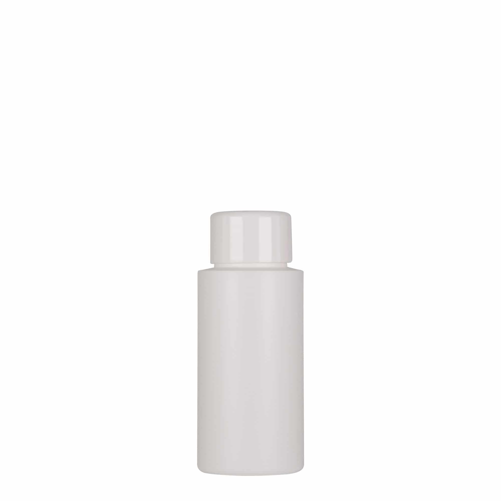 50 ml plastflaske 'Pipe', Green HDPE, hvid, åbning: GPI 24/410