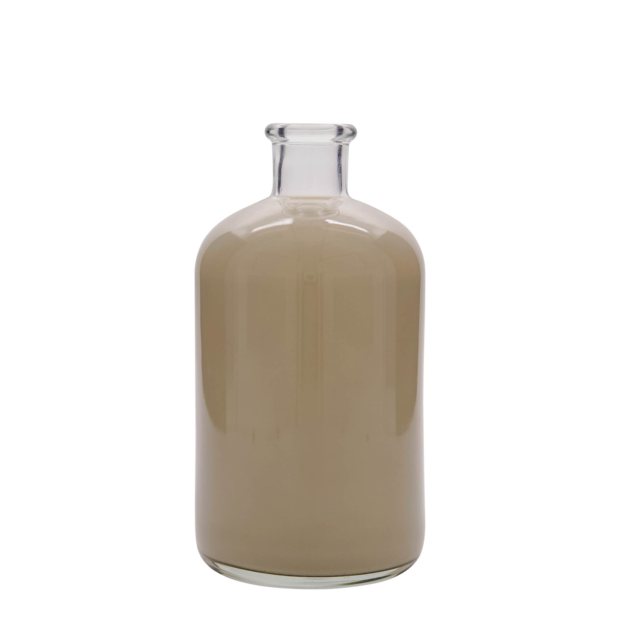 1.000 ml glasflaske apoteker, åbning: kork