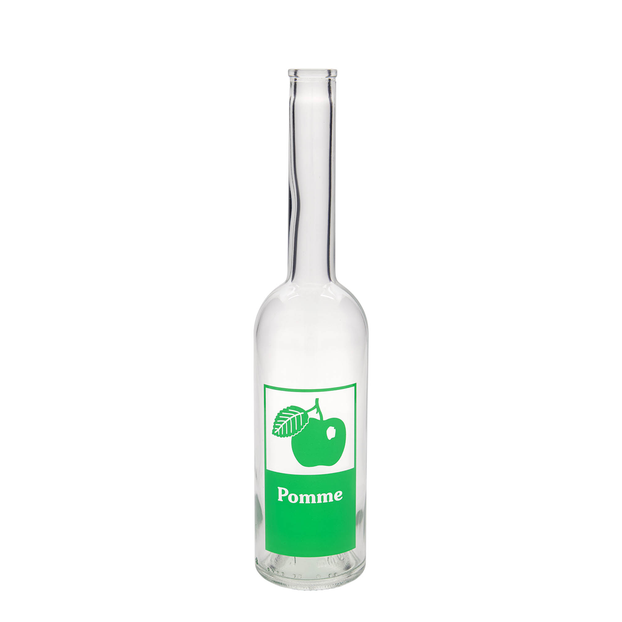 500 ml glasflaske 'Opera', motiv: Pomme, åbning: kork
