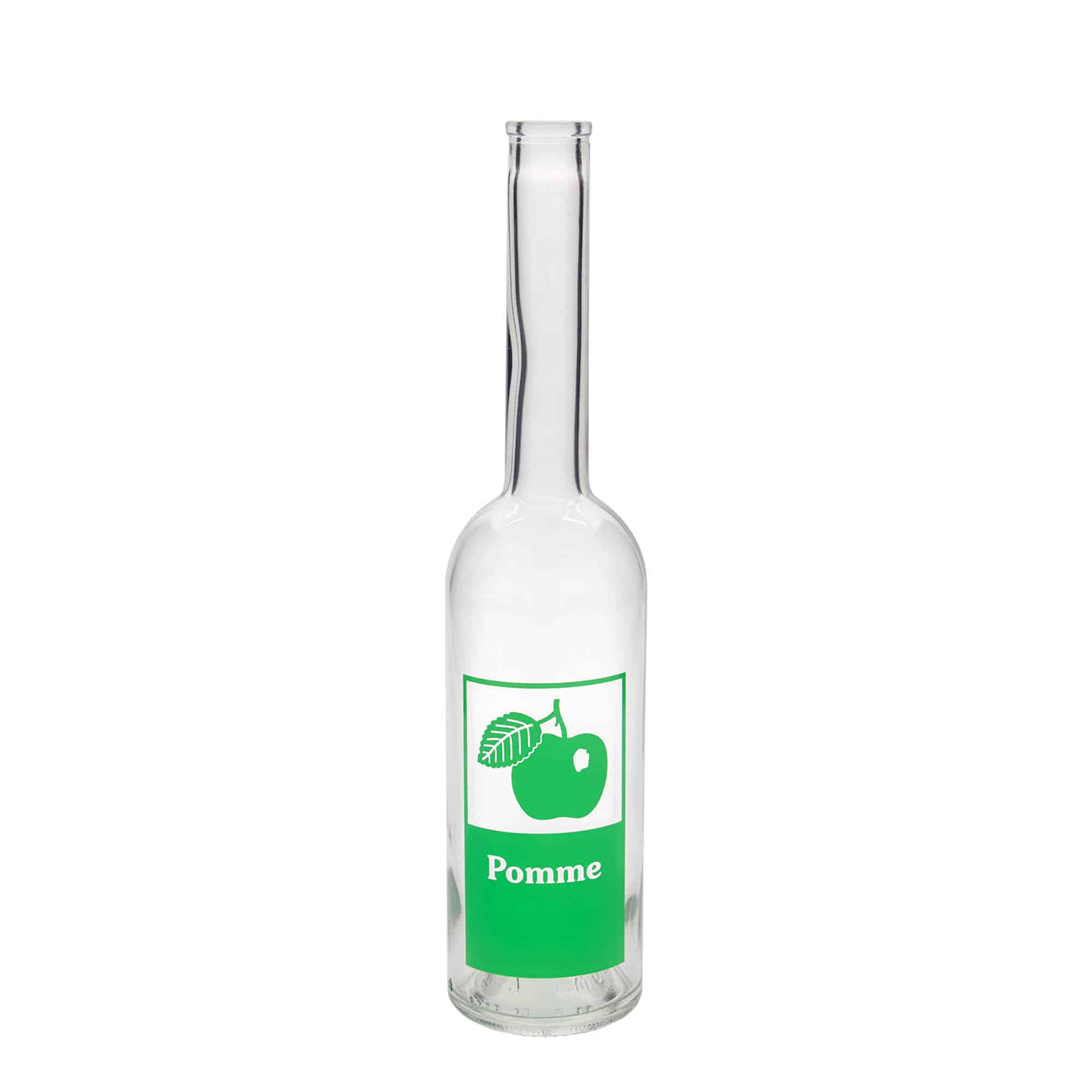 500 ml glasflaske »Opera«, motiv: Pomme, åbning: kork