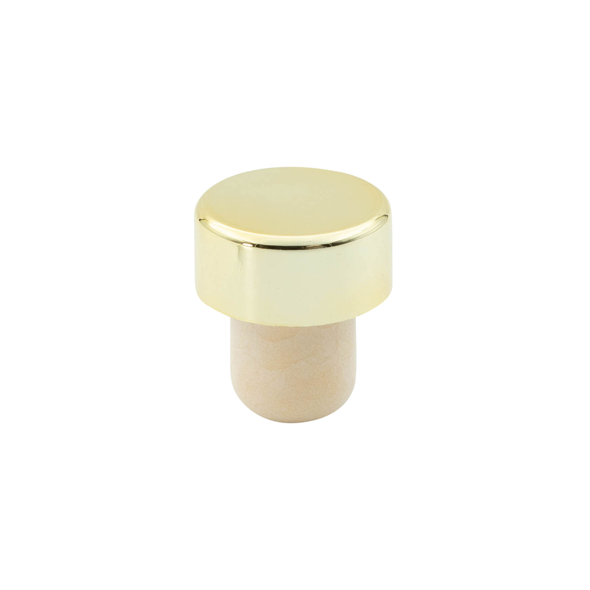 Grebprop 19 mm, plastik, guld, til munding: kork