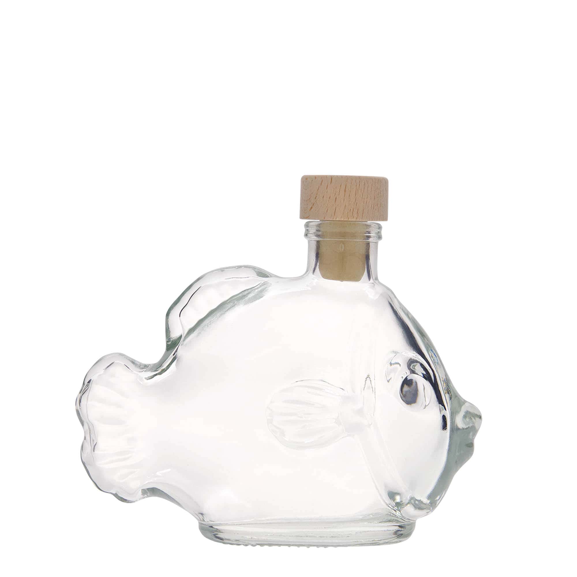 200 ml glasflaske 'Fisk', åbning: Kork