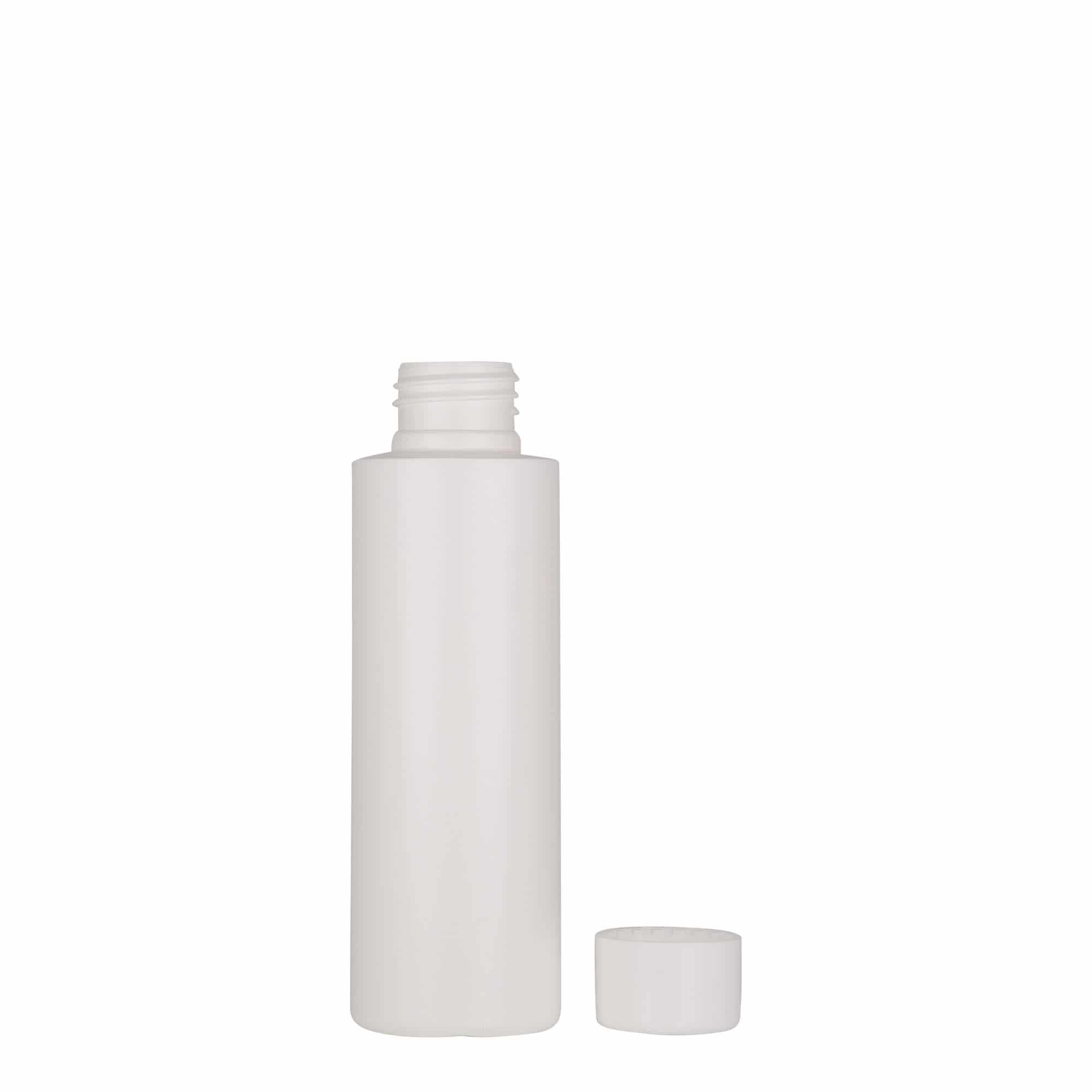 100 ml plastflaske 'Pipe', Green HDPE, hvid, åbning: GPI 24/410