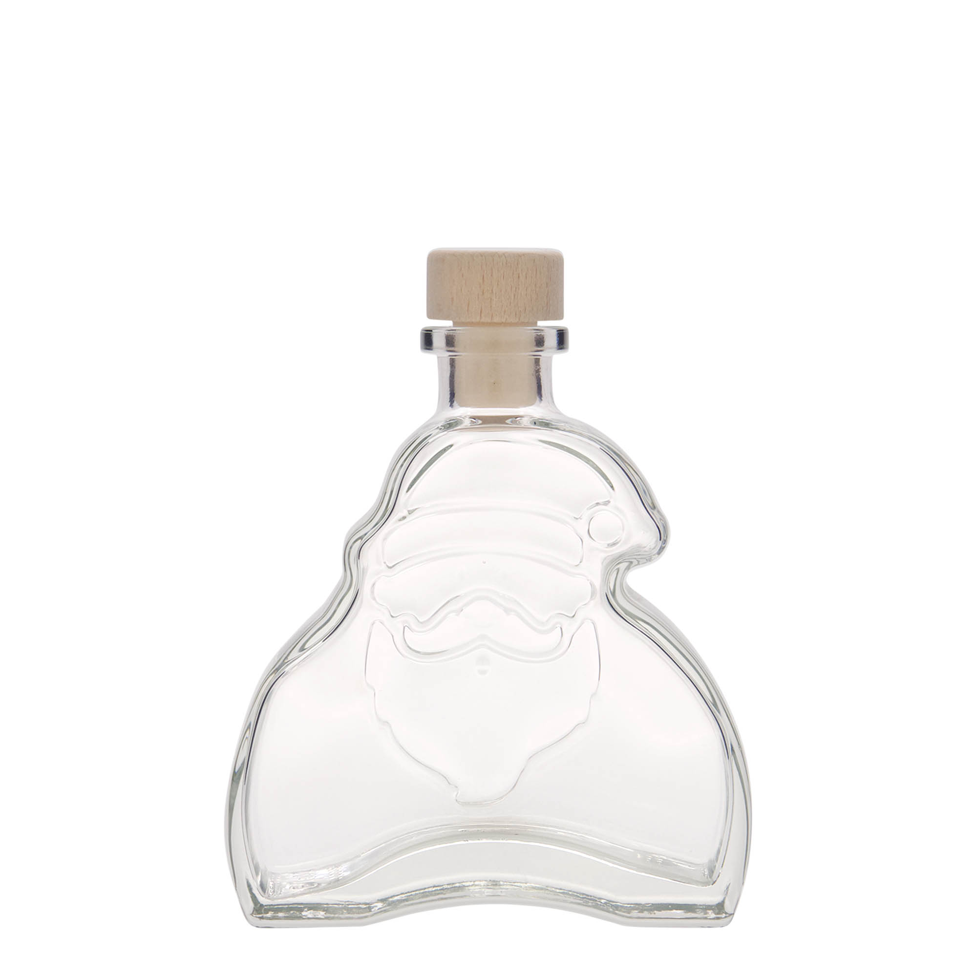 200 ml glasflaske 'Julemand', åbning: prop
