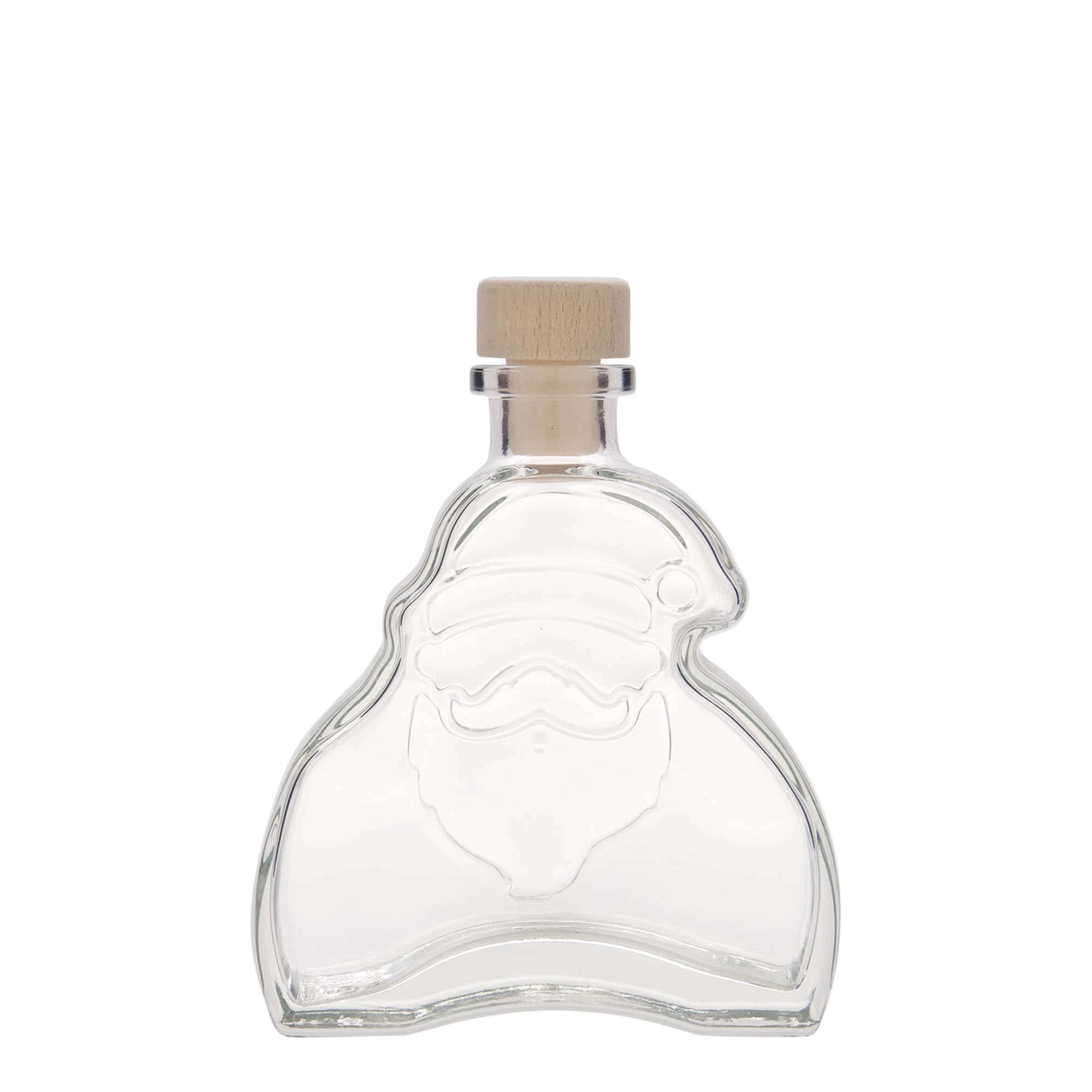 200 ml glasflaske 'Julemand', åbning: prop