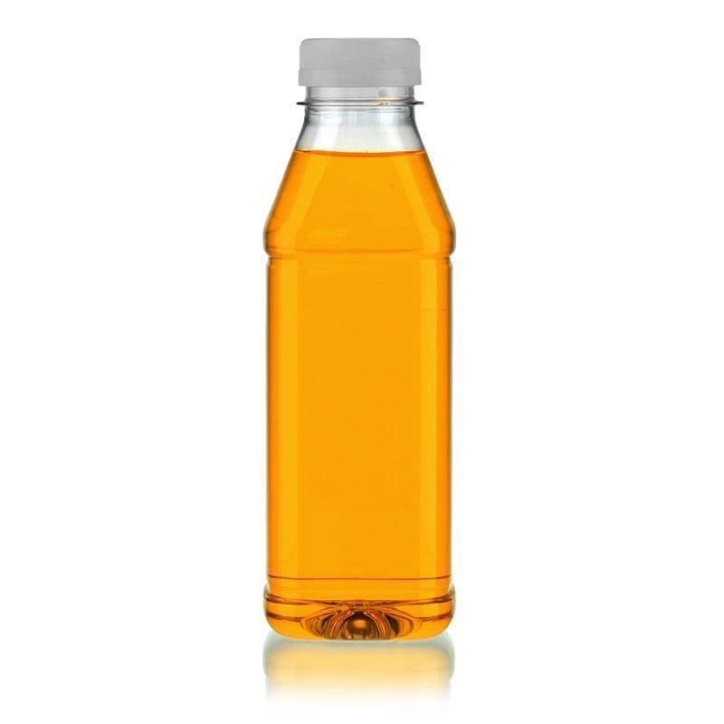 500 ml PET-flaske 'Milk and Juice Carré', kvadratisk, plast, åbning: 38 mm