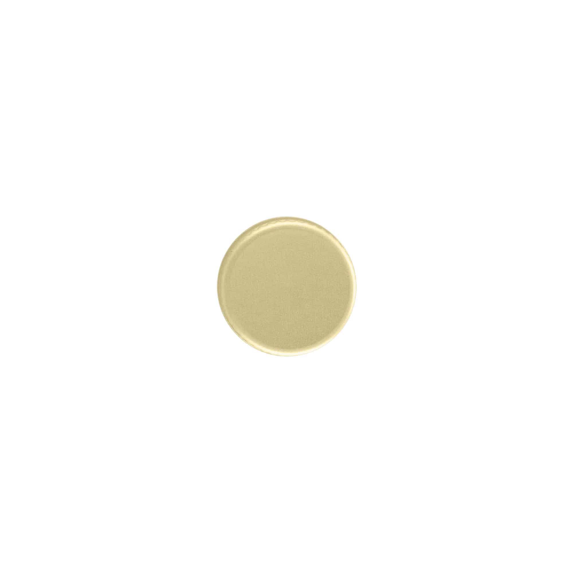 Skruelåg, metal, guld, til åbning: PP 18 Skruelåg, metal, guld, til åbning: PP 18