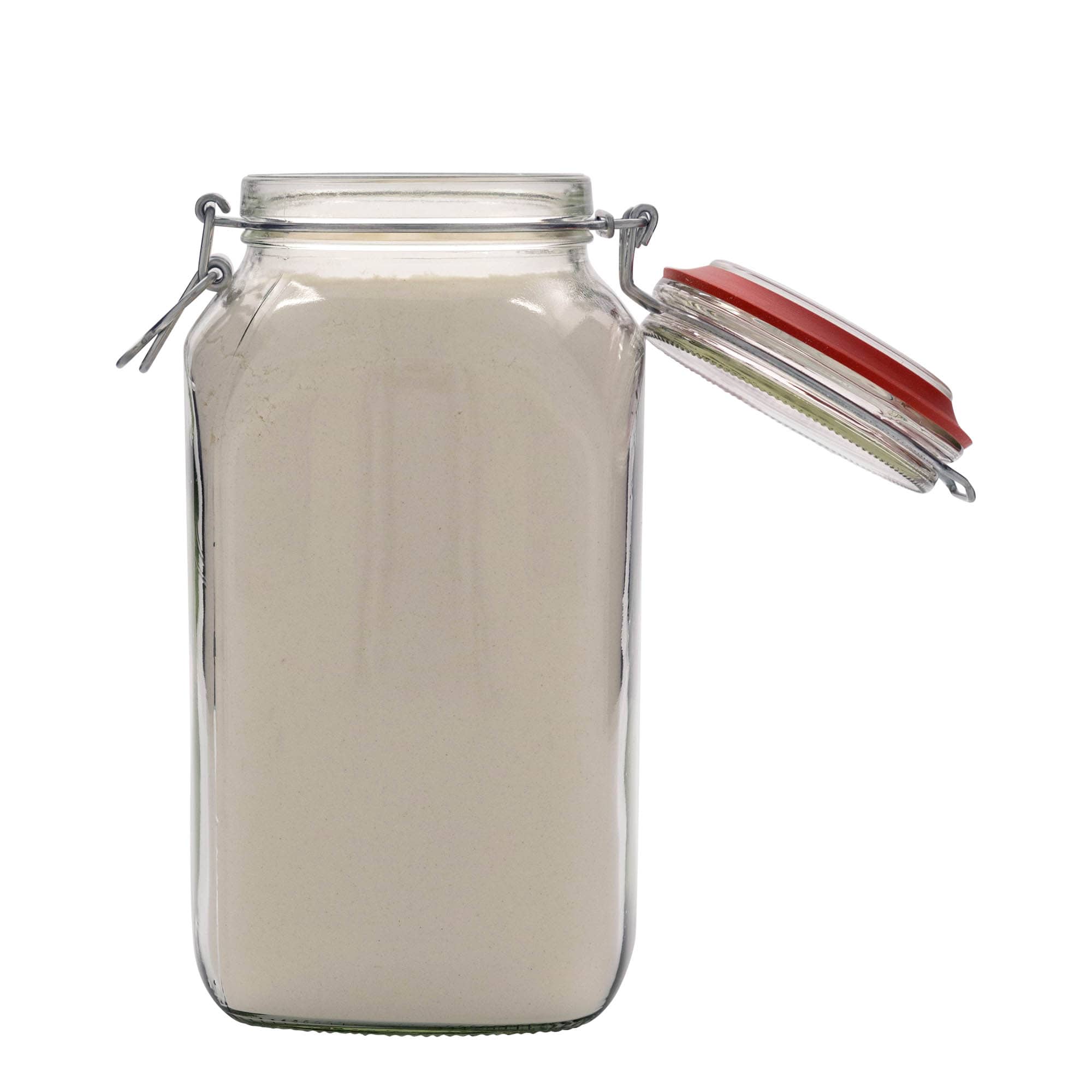 2.590 ml patentglas #, firkantet, åbning: patentlukning