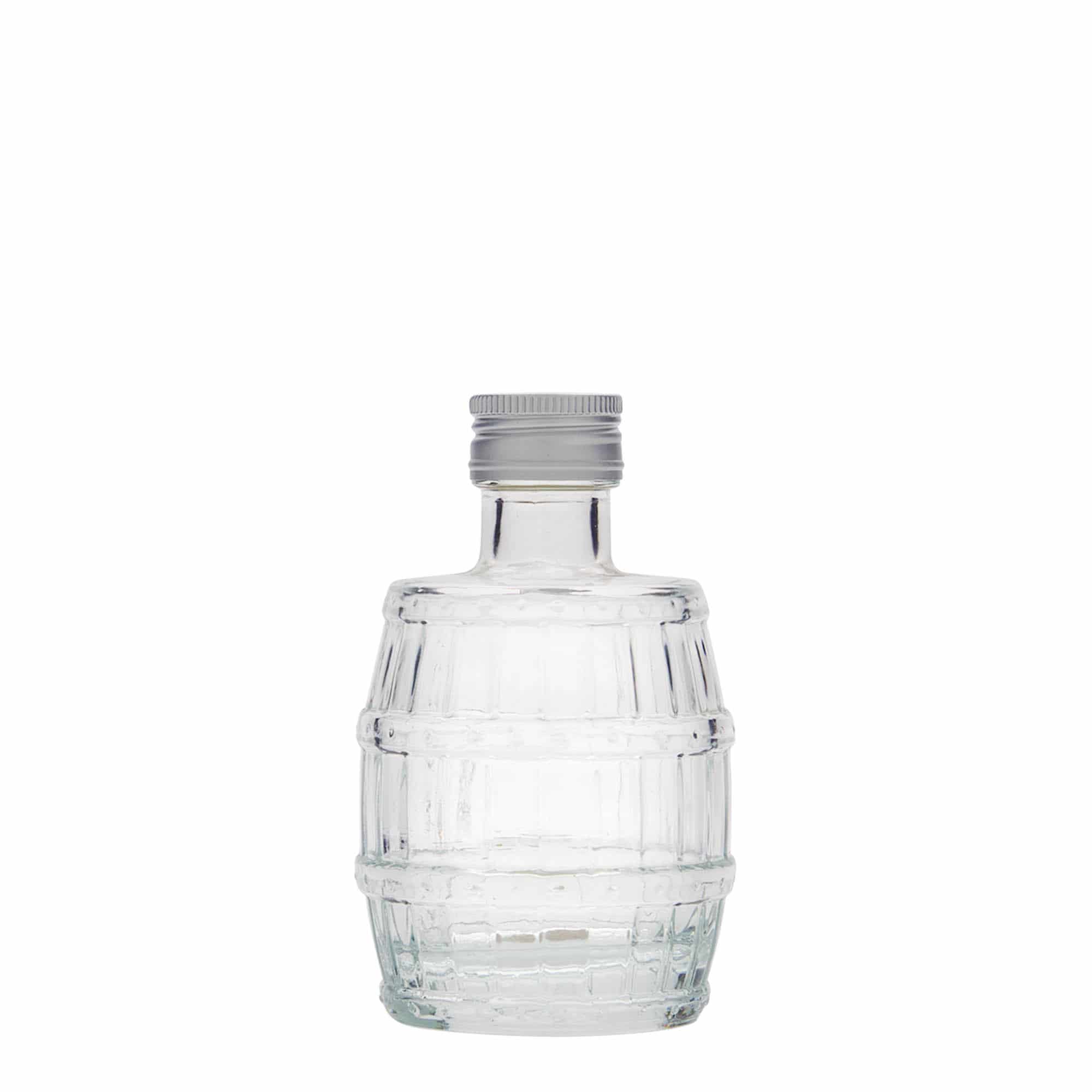100 ml glasflaske 'Tønde', åbning: PP 24