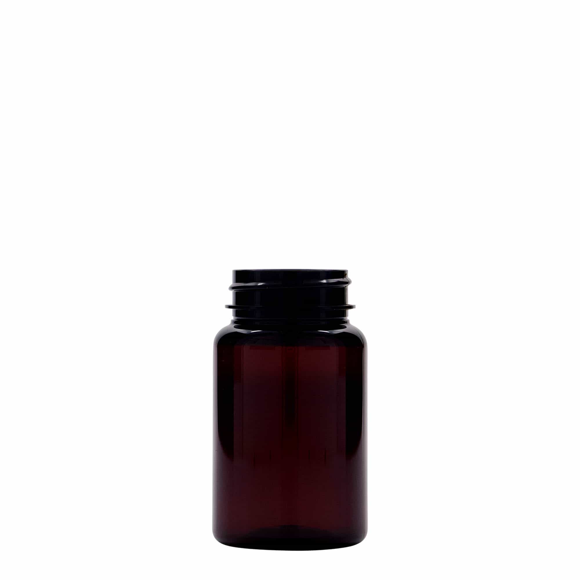 75 ml PET-beholder, plast, brun, åbning: 38/400