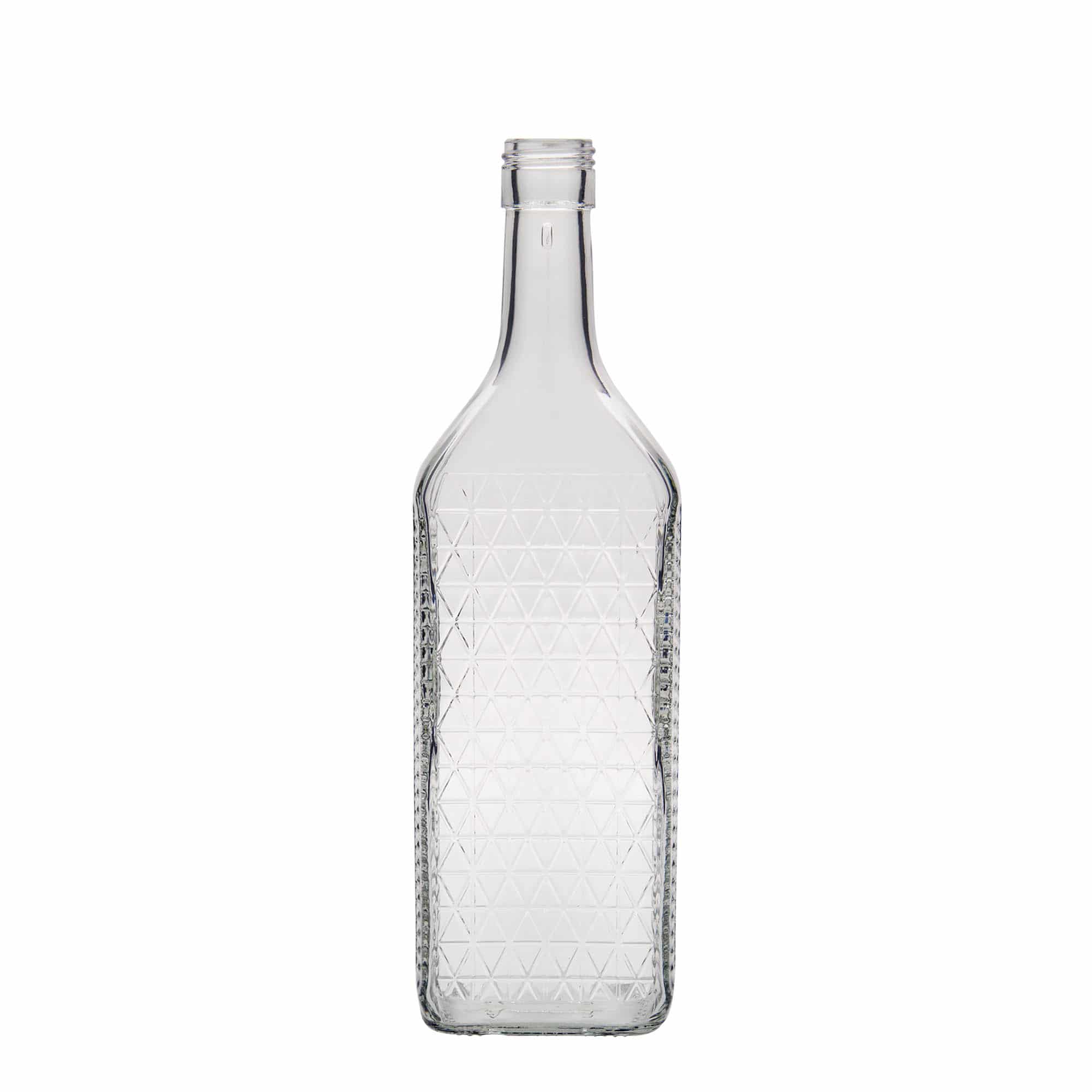 700 ml glasflaske 'Caruso', firkantet, åbning: PP 31,5