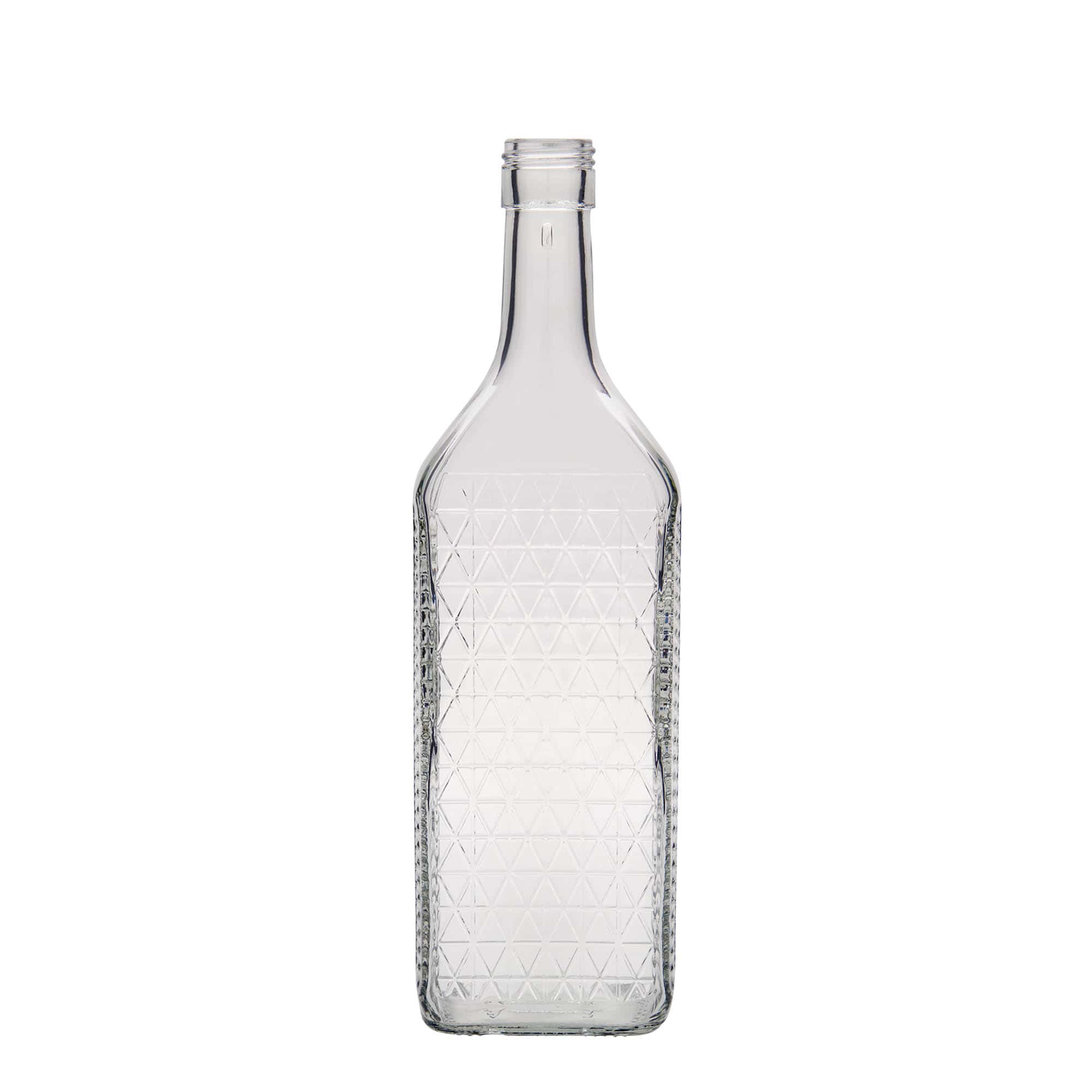 700 ml glasflaske 'Caruso', rektangulær, åbning: PP 31,5 700 ml glasflaske 'Caruso', rektangulær, åbning: PP 31,5