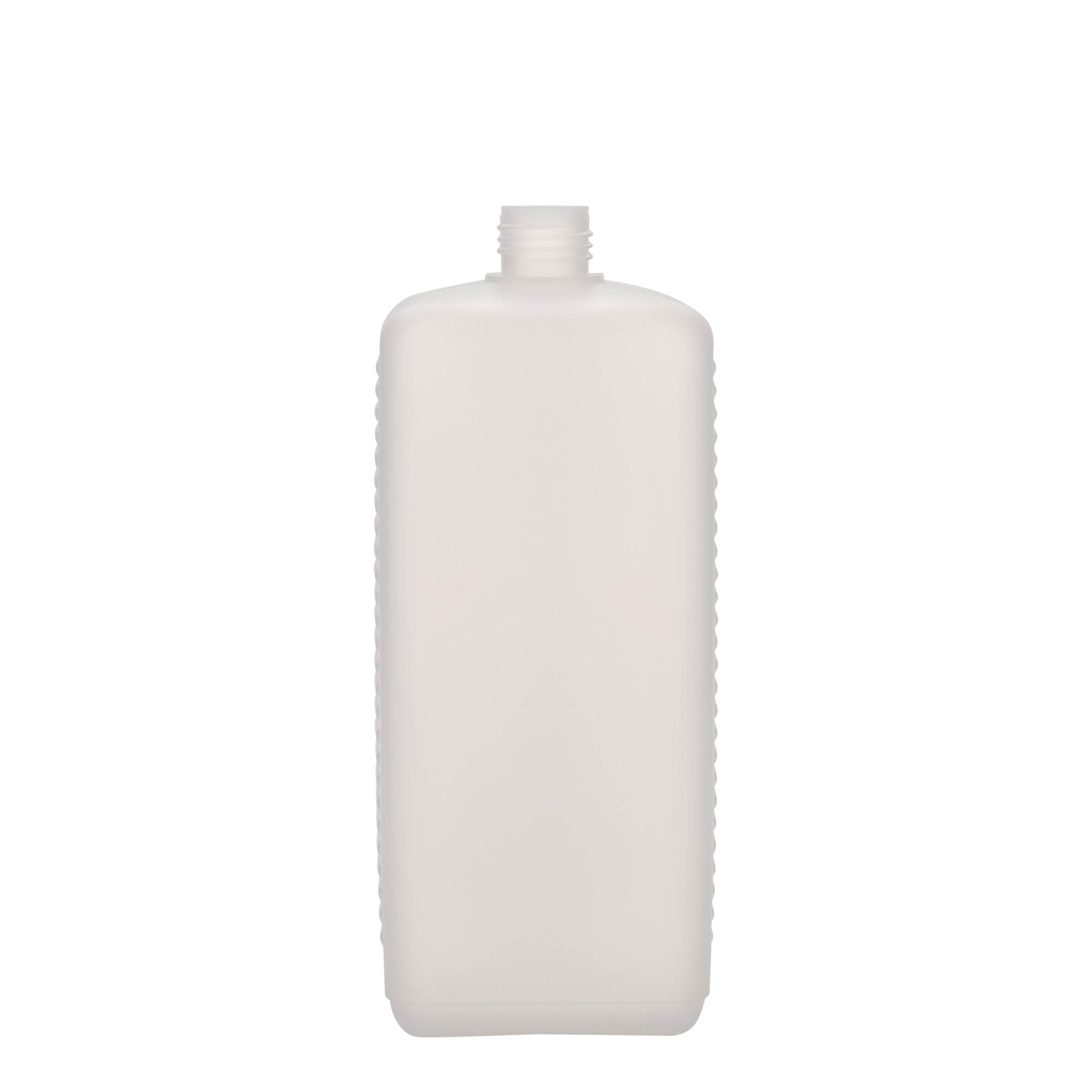 1.000 ml kande, rektangulær, HDPE-plast, natur, åbning: DIN 25 EPE