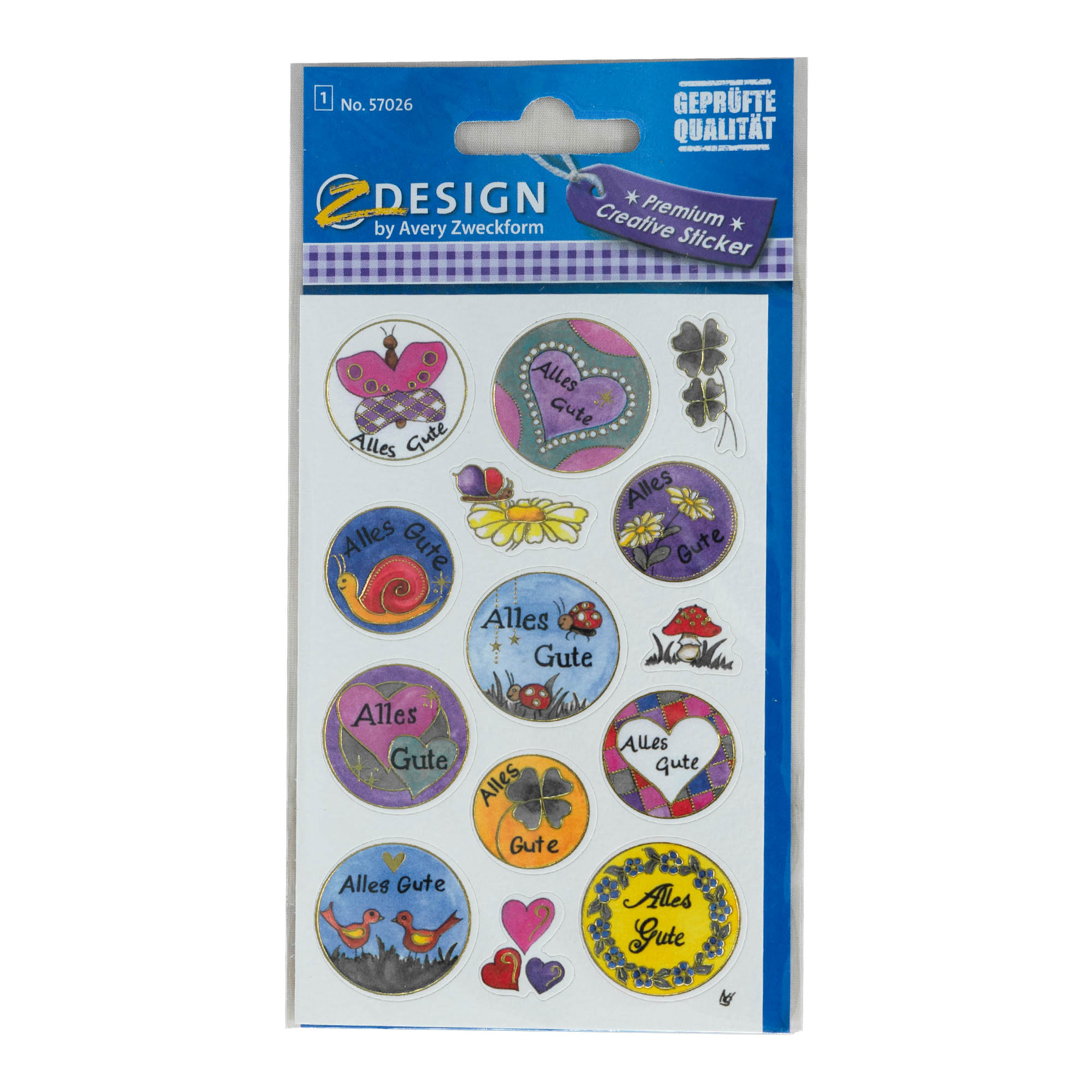 Zweckform klistermærker 'Alt godt', flerfarvet Zweckform klistermærker 'Alt godt', flerfarvet
