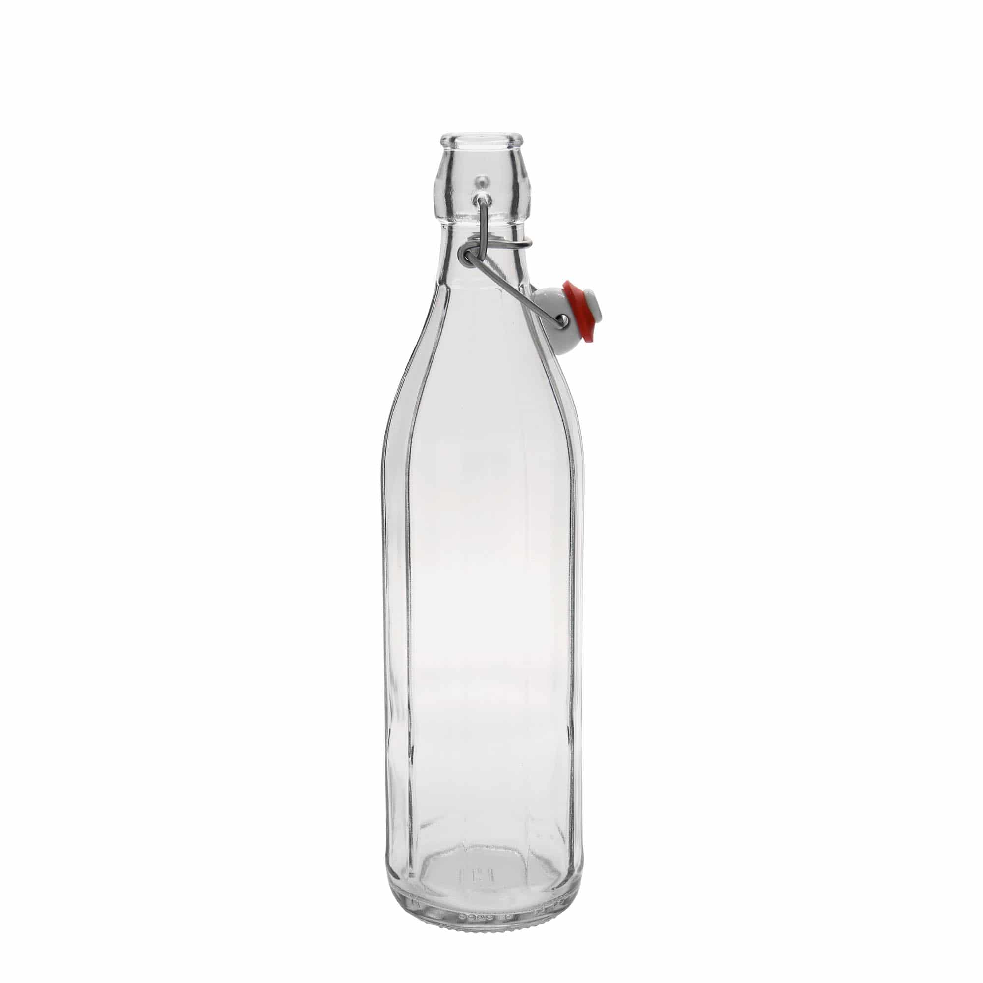 750 ml glasflaske 'Bravo', ti-kantet, åbning: patentprop