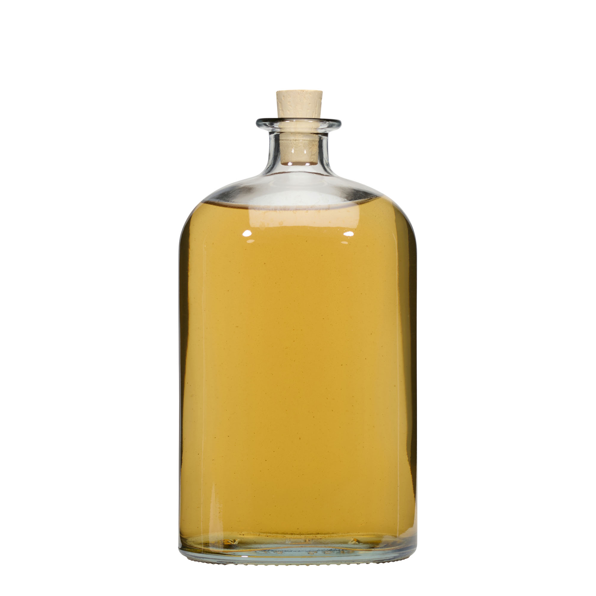 1.000 ml glasflaske 'Dundee', oval, åbning: kork 1.000 ml glasflaske 'Dundee', oval, åbning: kork