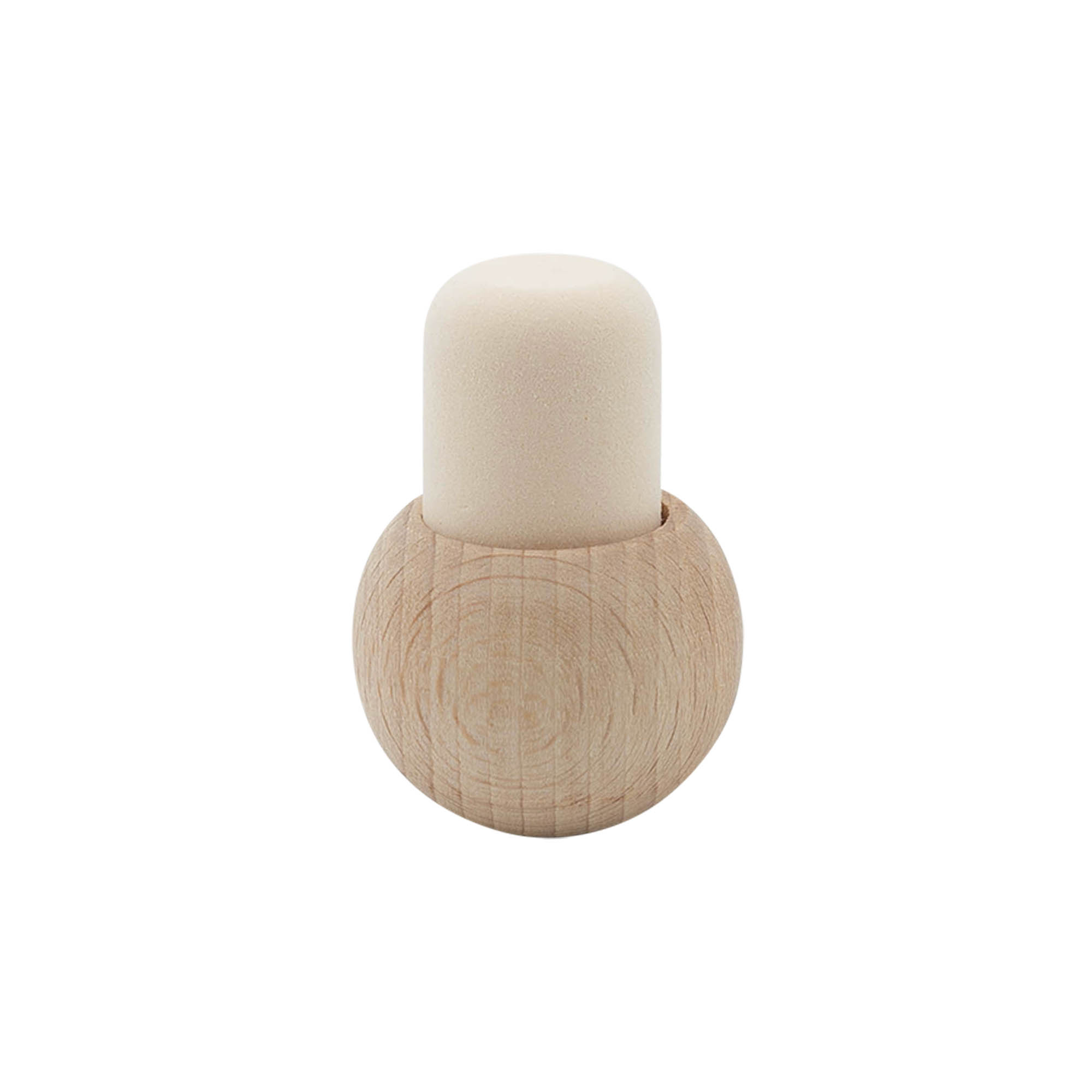 Grebprop 19 mm 'Kugle', træ/plast, til munding: kork Grebprop 19 mm 'Kugle', træ/plast, til munding: kork