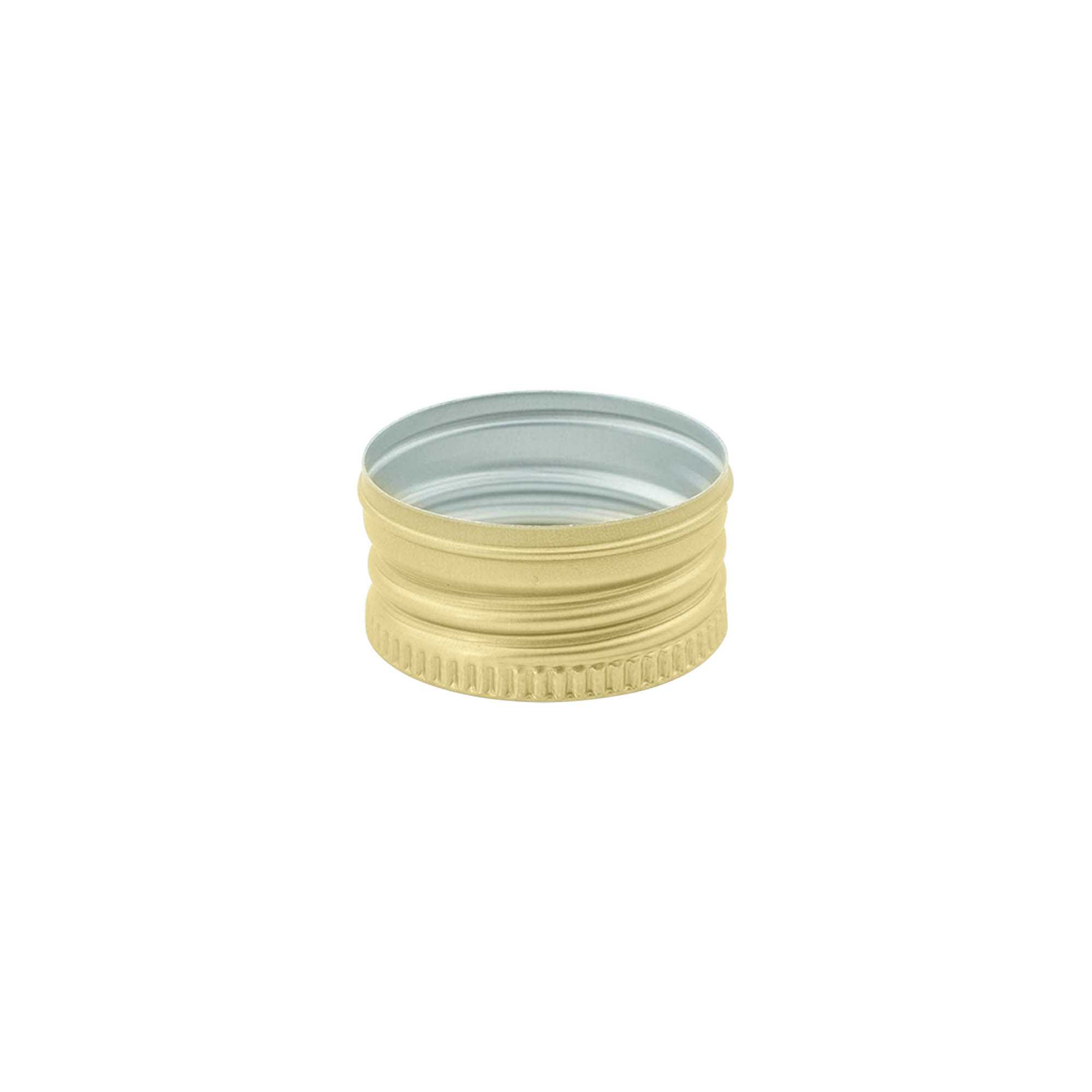 Skruelåg, metal, guld, til munding: PP 31,5
