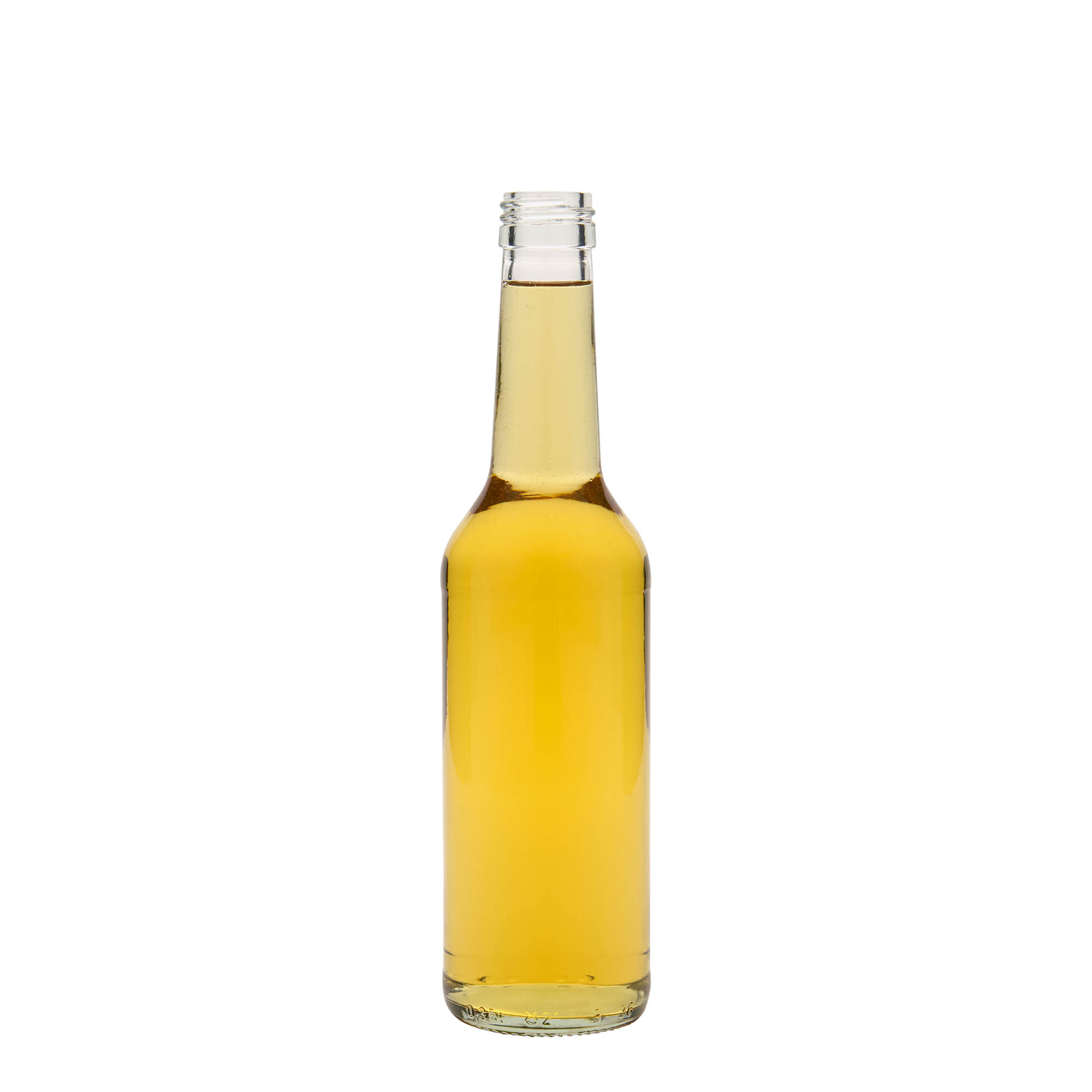 350 ml glasflaske med lige hals, åbning: PP 28 350 ml glasflaske med lige hals, åbning: PP 28