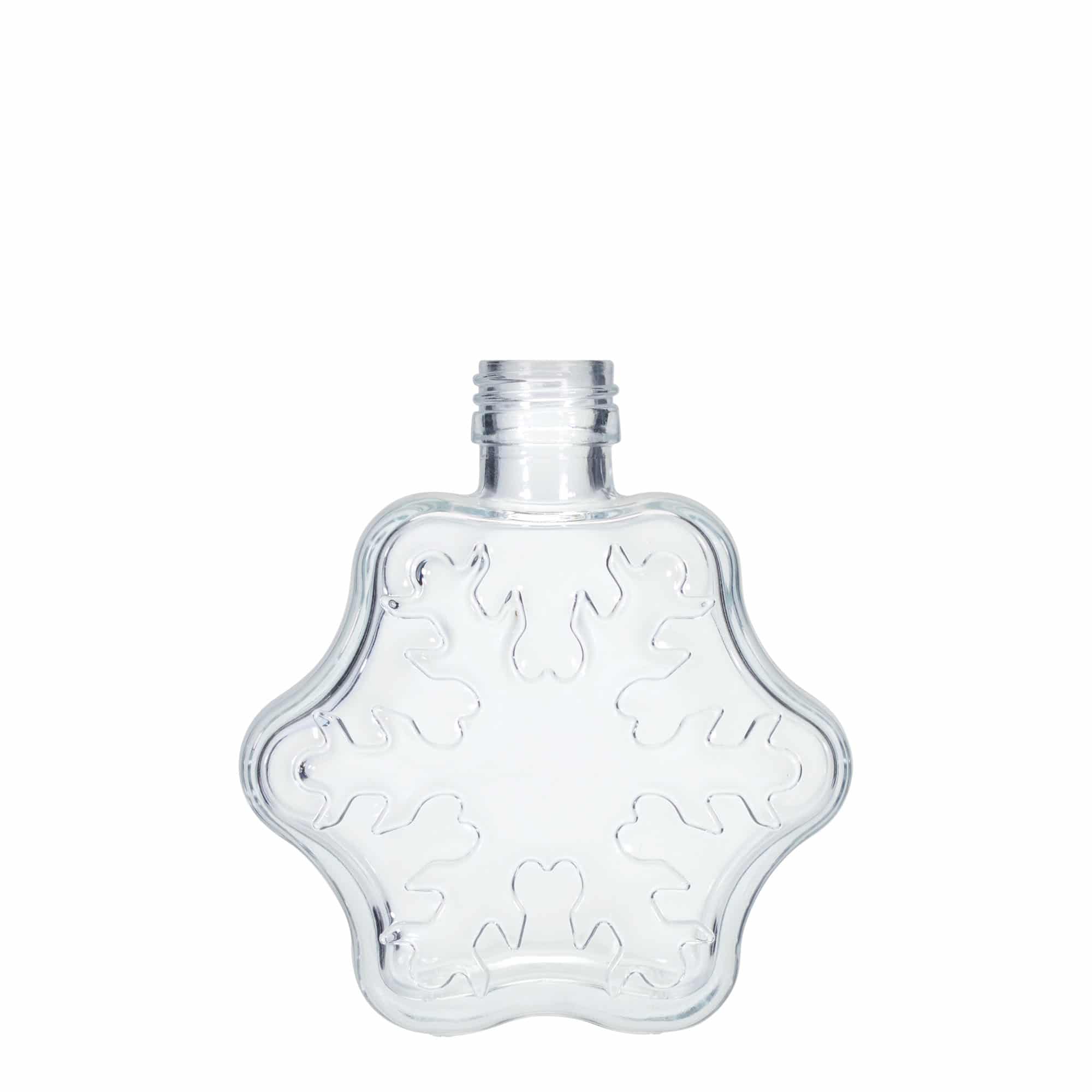 200 ml glasflaske 'Snefnug', åbning: PP 28