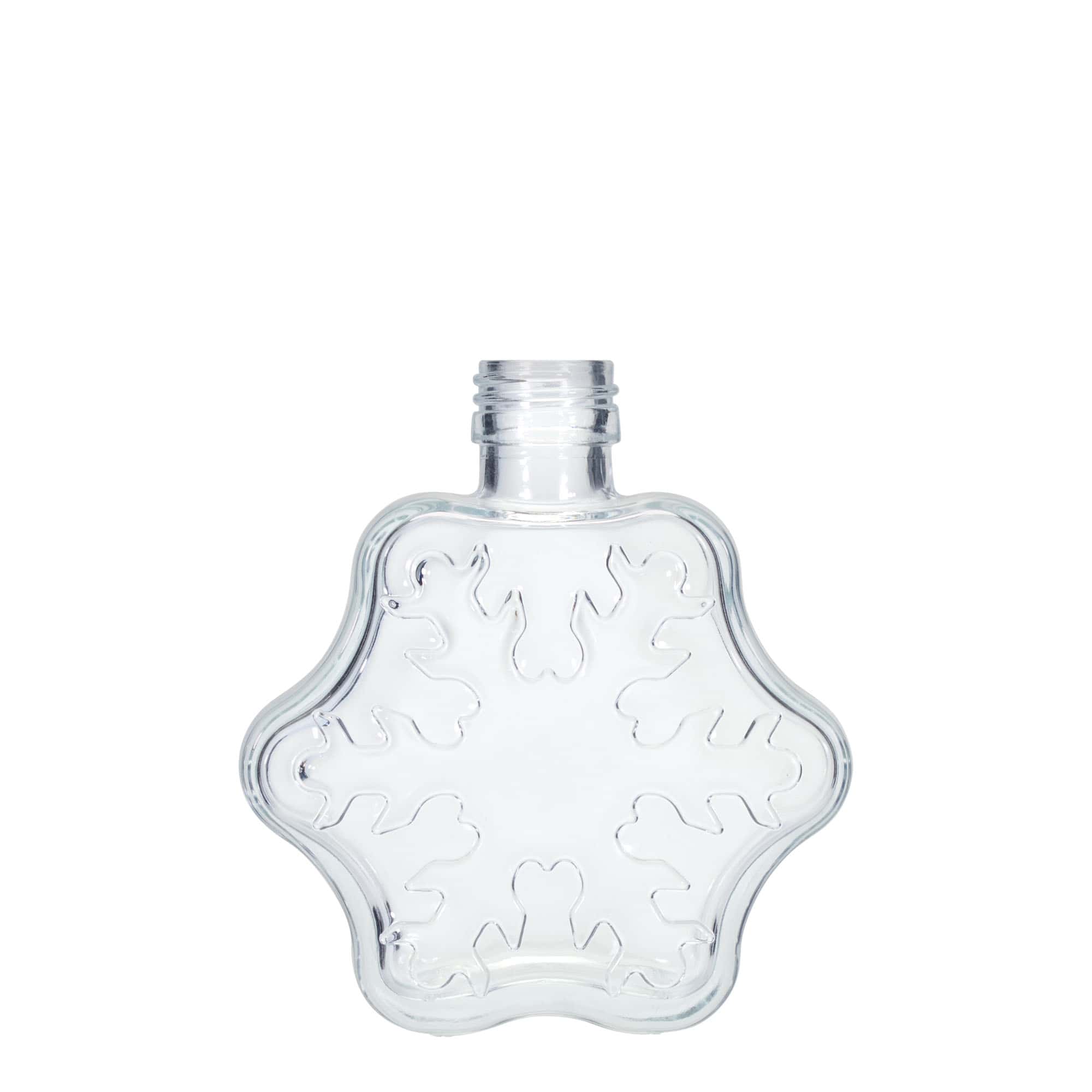 200 ml glasflaske 'Snefnug', åbning: PP 28