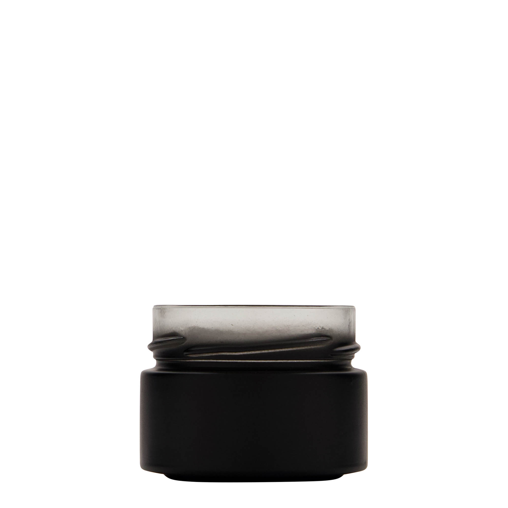 130 ml rundt glas 'Aurora', sort, åbning: Deep-Twist-Off (DTO 66)