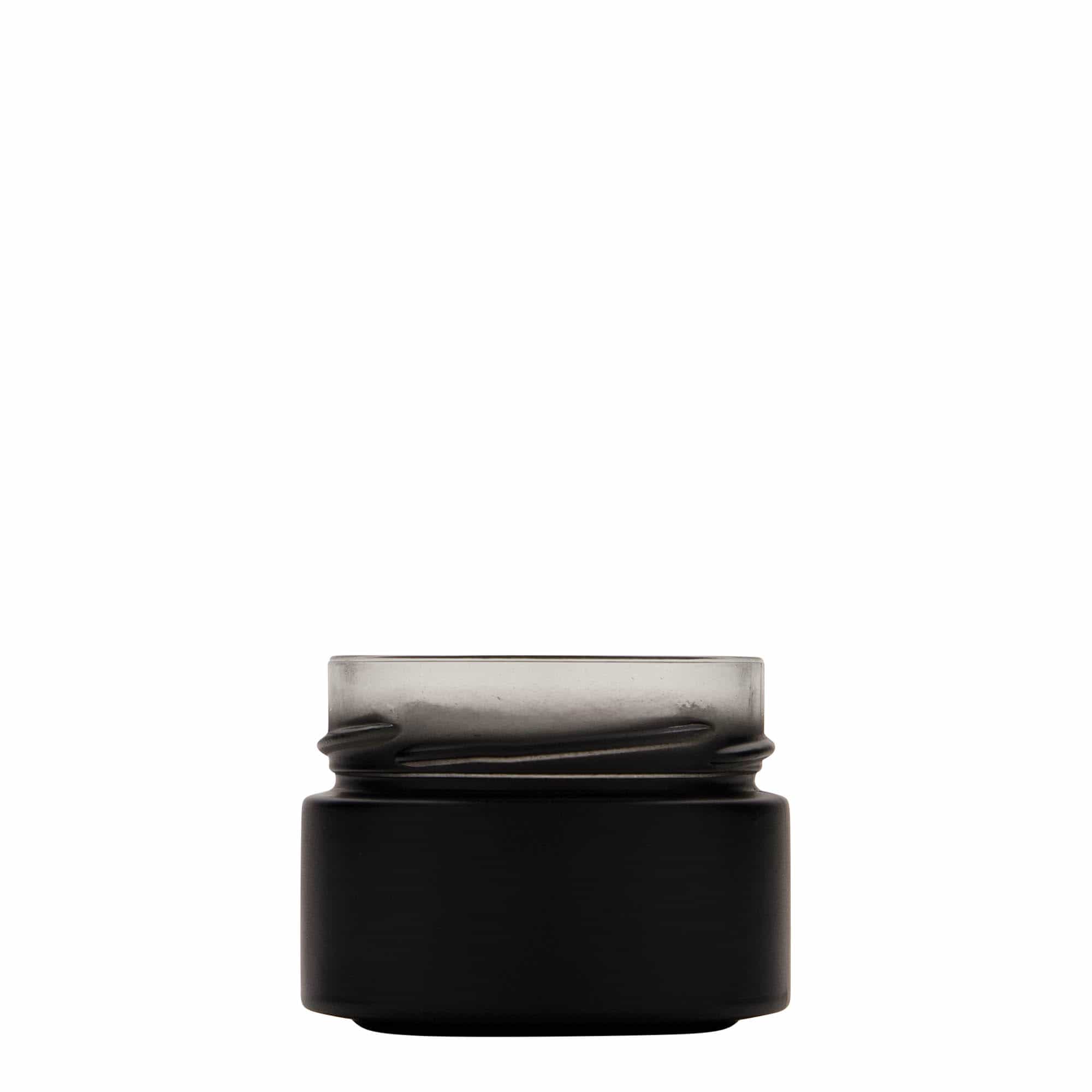 130 ml rundt glas 'Aurora', sort, åbning: Deep-Twist-Off (DTO 66)