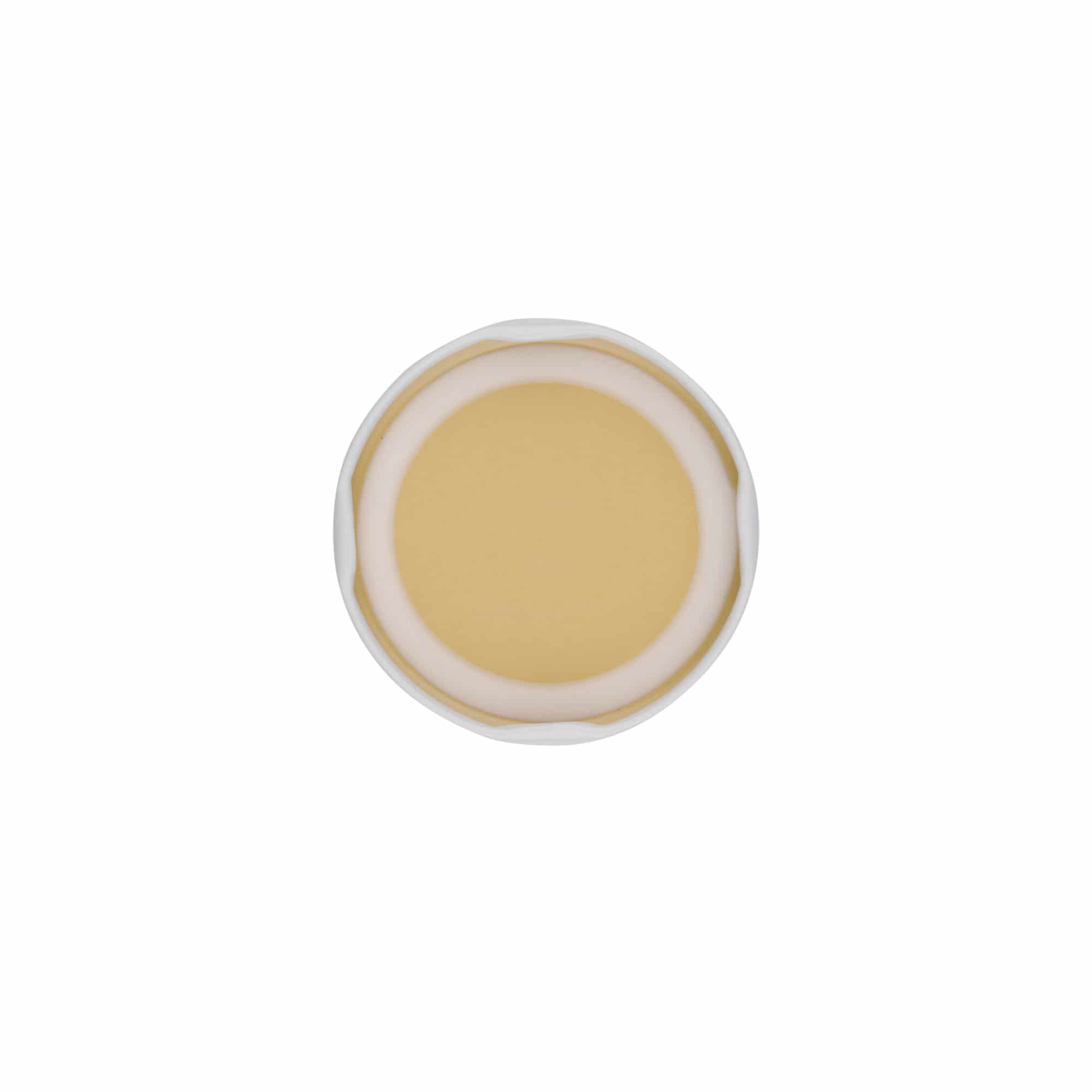 Twist-off-låg, hvidblik, hvid, til åbning: TO 58 Twist-off-låg, hvidblik, hvid, til åbning: TO 58