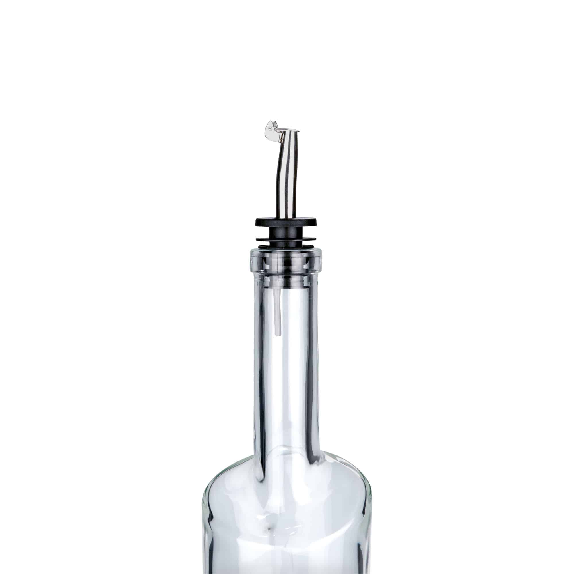 Hældetud i rustfrit stål med metalhætte, rustfrit stål, sølv