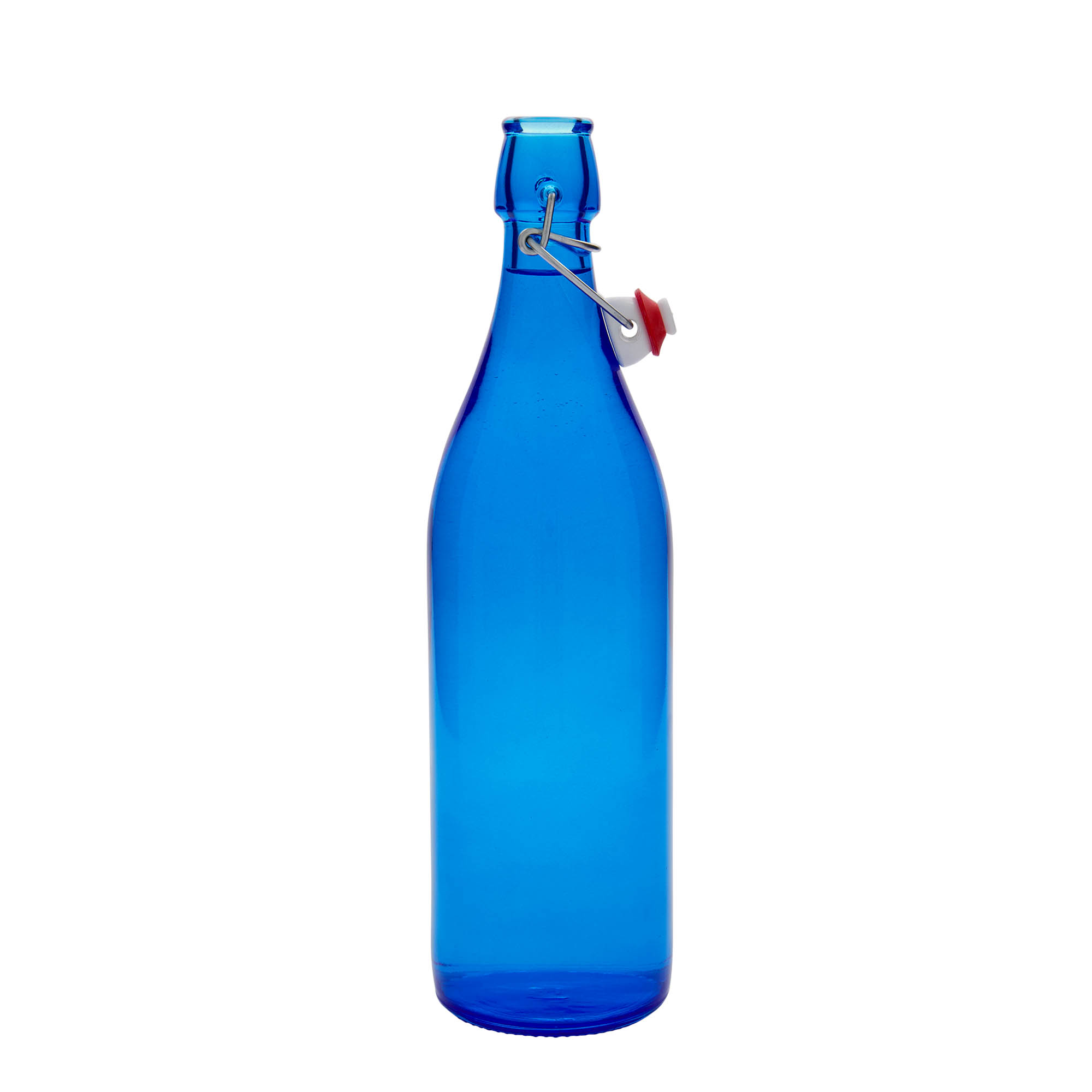 1.000 ml glasflaske 'Giara', blå, åbning: patentprop 1.000 ml glasflaske 'Giara', blå, åbning: patentprop
