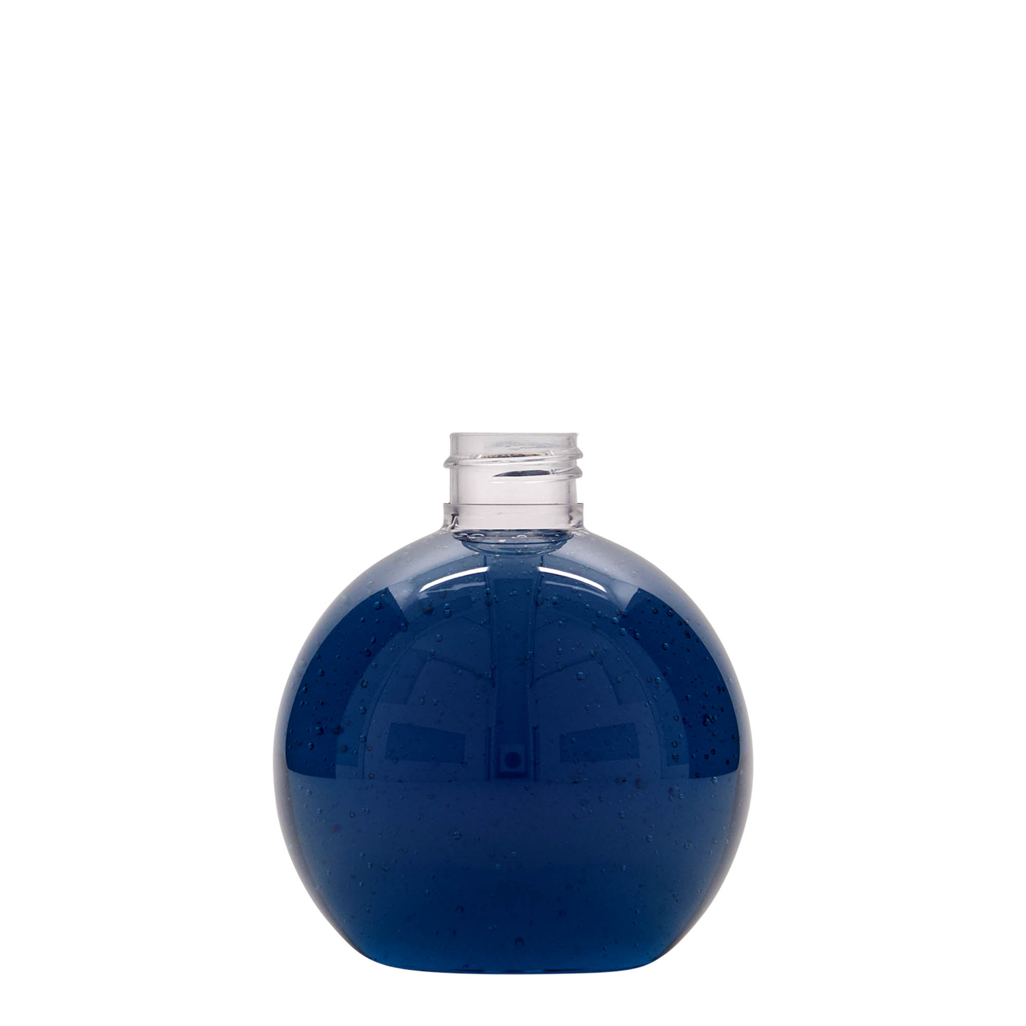 250 ml PET-flaske 'Perry', rund, plastik, åbning: 24/410