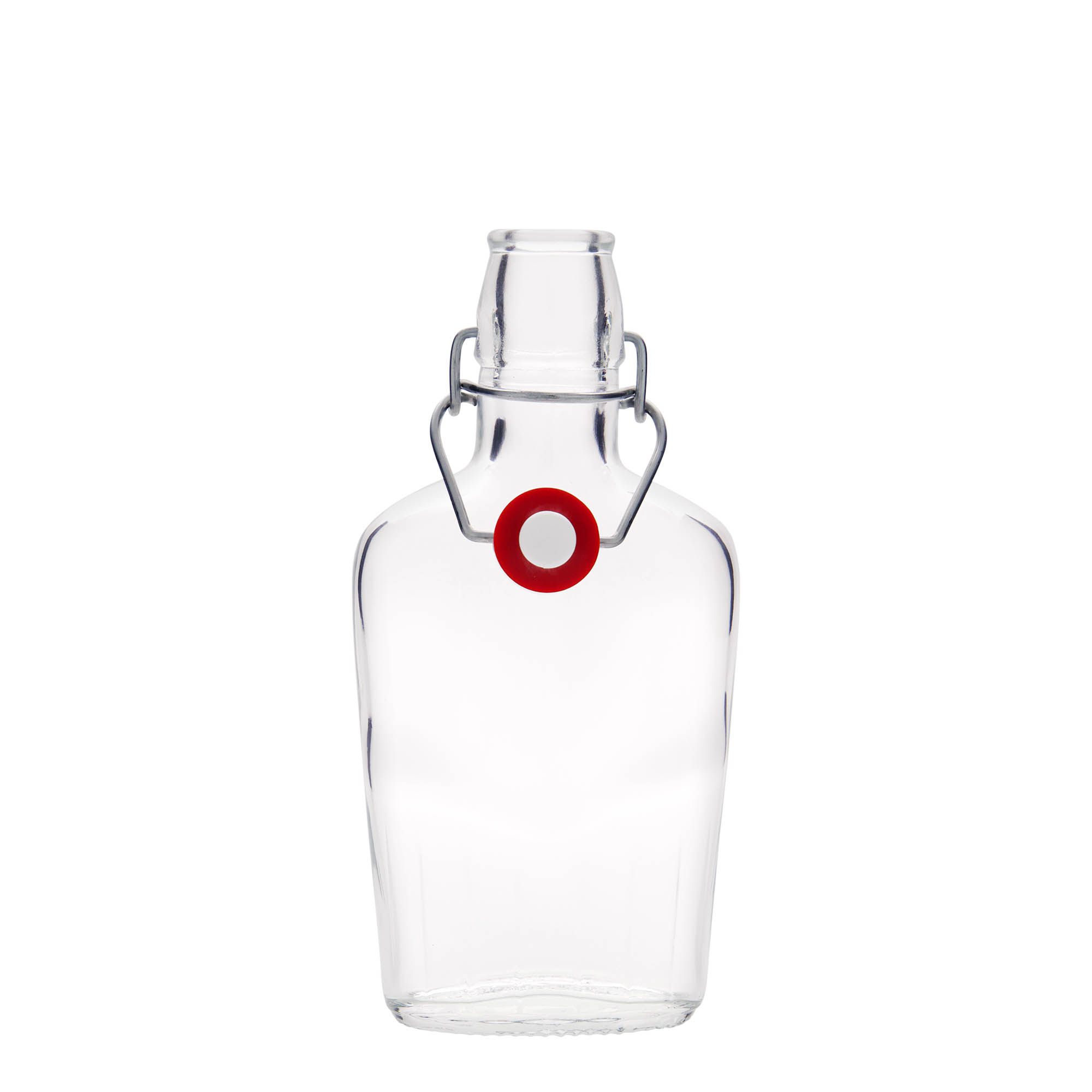 250 ml glasflaske 'Fiaschetta', oval, åbning: hængelås-lukning 250 ml glasflaske 'Fiaschetta', oval, åbning: hængelås-lukning