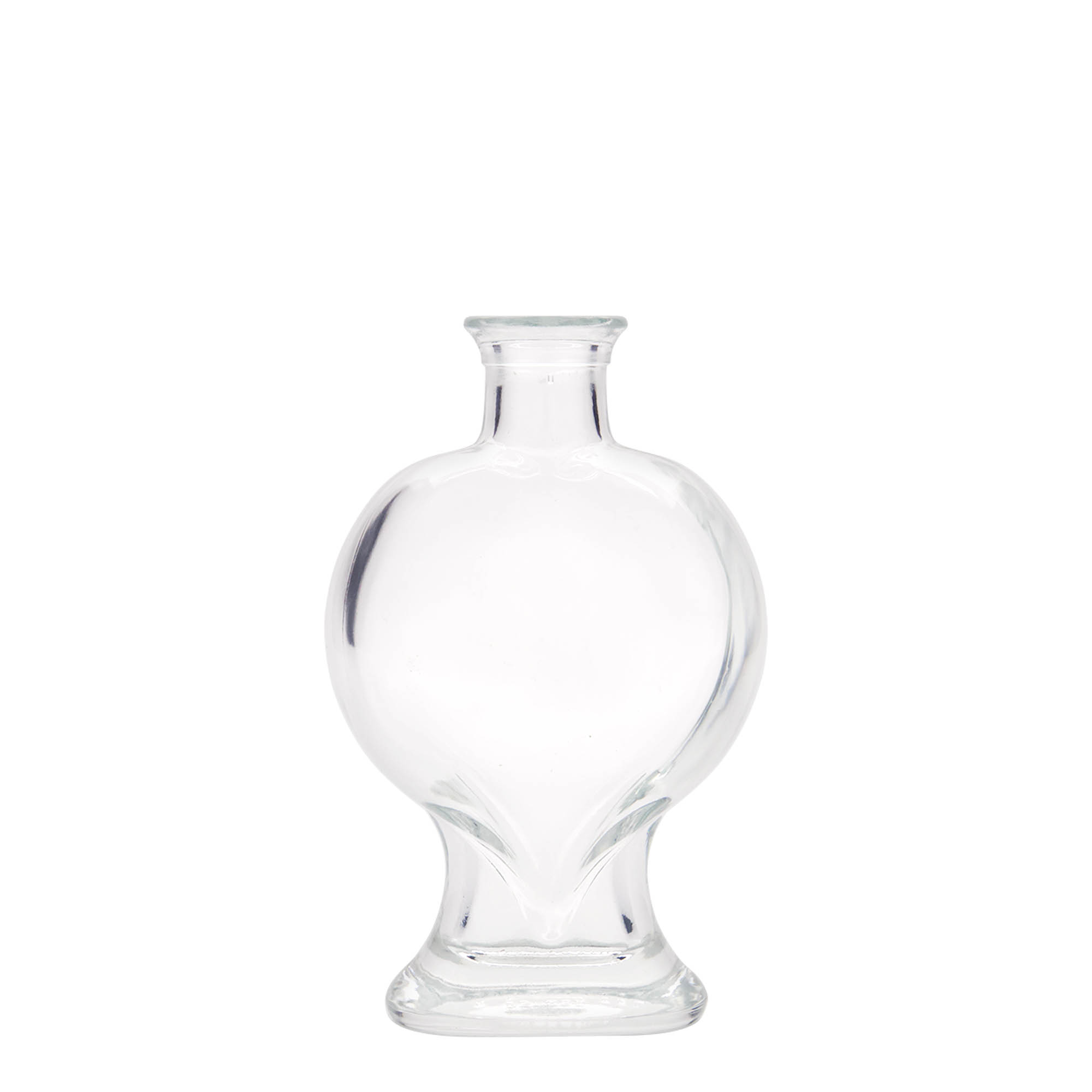 200 ml glasflaske 'Hjerte', åbning: Kork