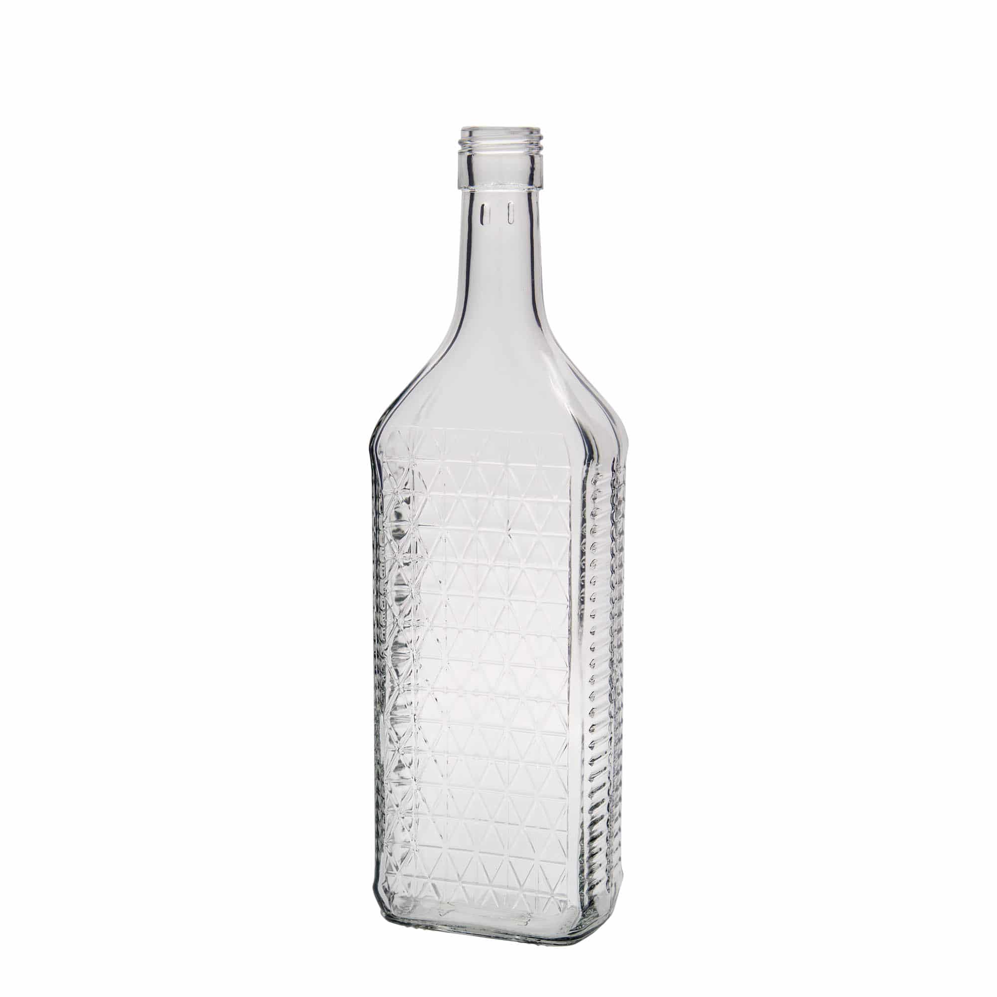 700 ml glasflaske 'Caruso', firkantet, åbning: PP 31,5