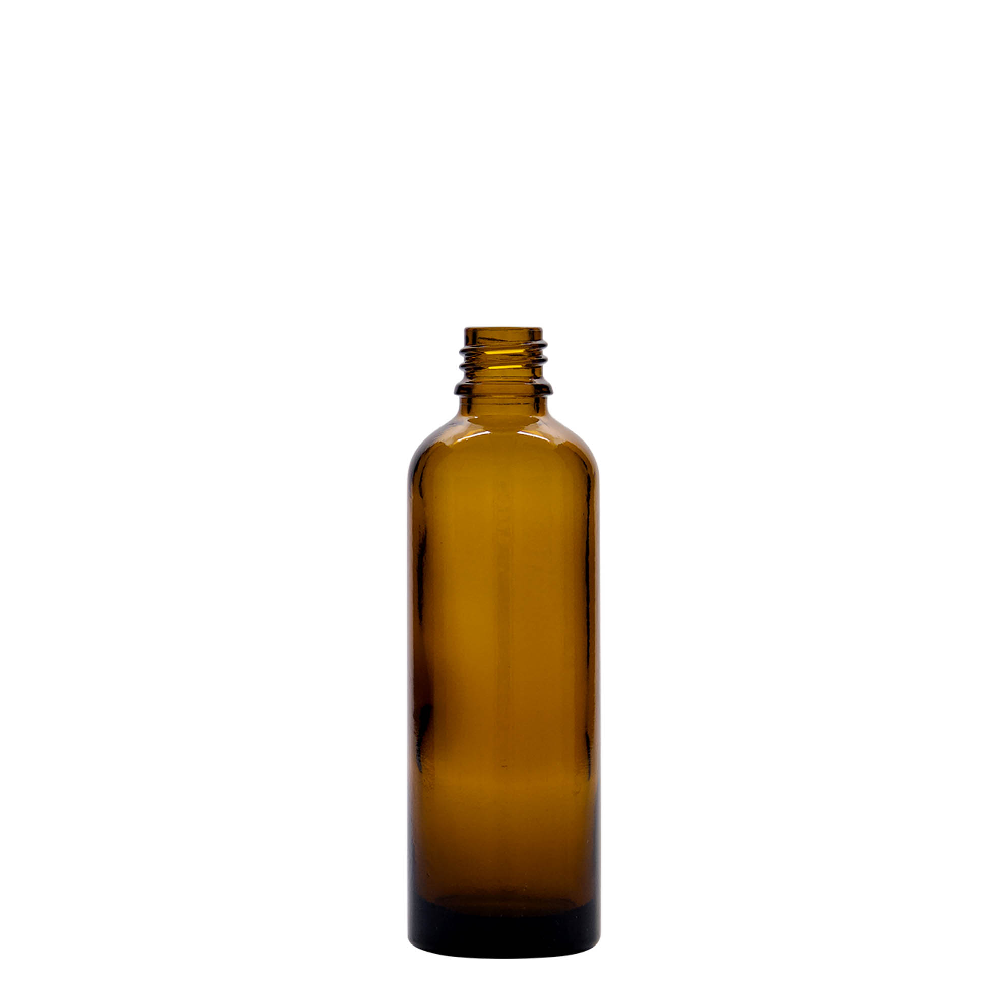 75 ml medicinflaske, glas, brun, åbning: DIN 18 75 ml medicinflaske, glas, brun, åbning: DIN 18