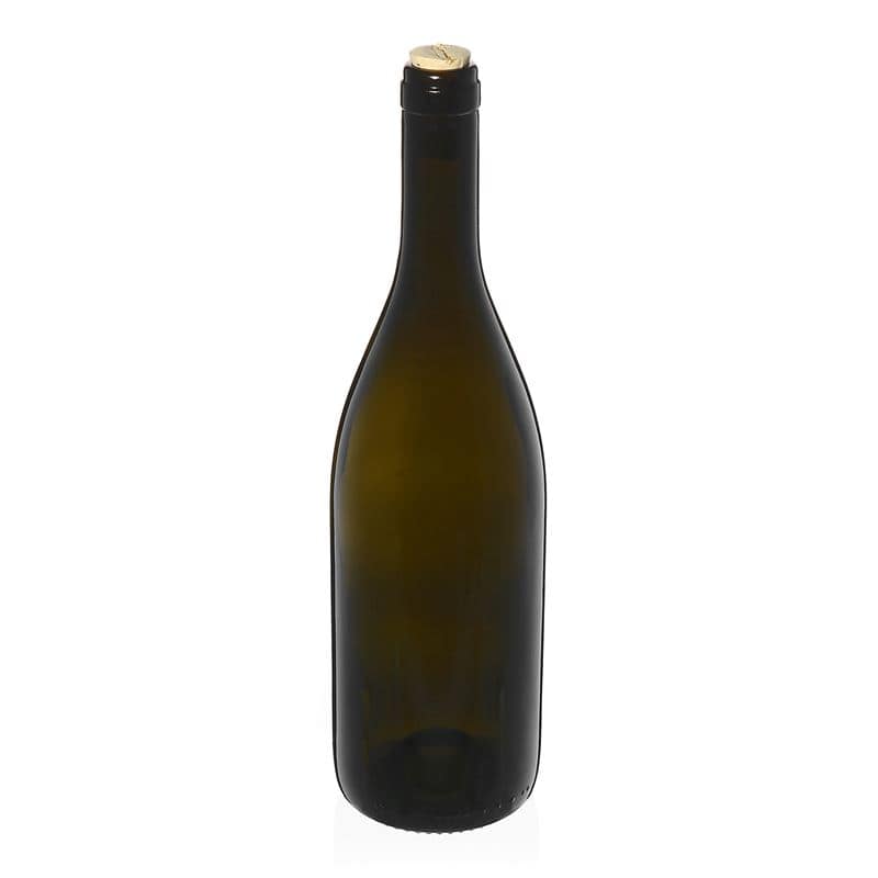 750 ml vinflaske 'Tiffany', antikgrøn, åbning: Kork