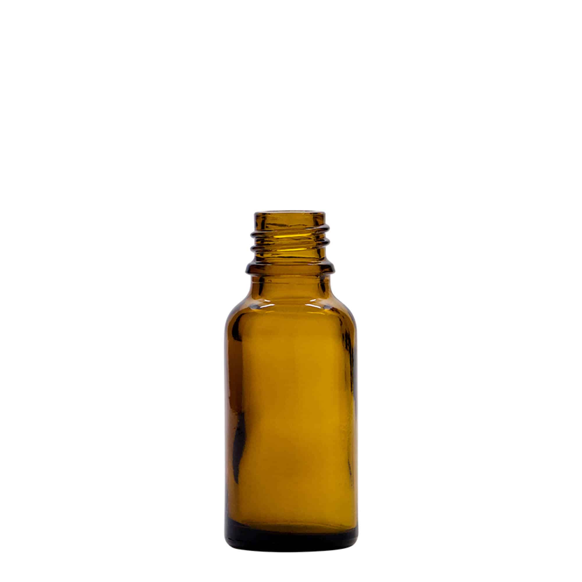 20 ml sprøjteflaske, medicin, glas, brun, åbning: DIN 18